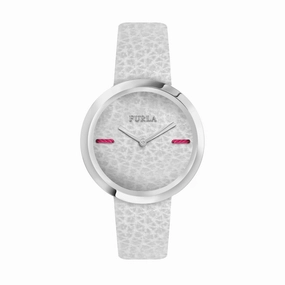 Furla Women's My Piper White Dial SS Calfskin Leather Watch