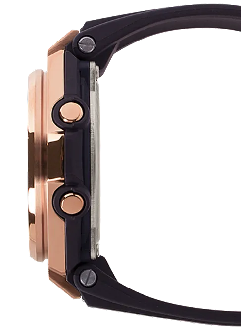 G-MS Rose Gold Solar Brown Band Women's Watch MSGS200G-5A