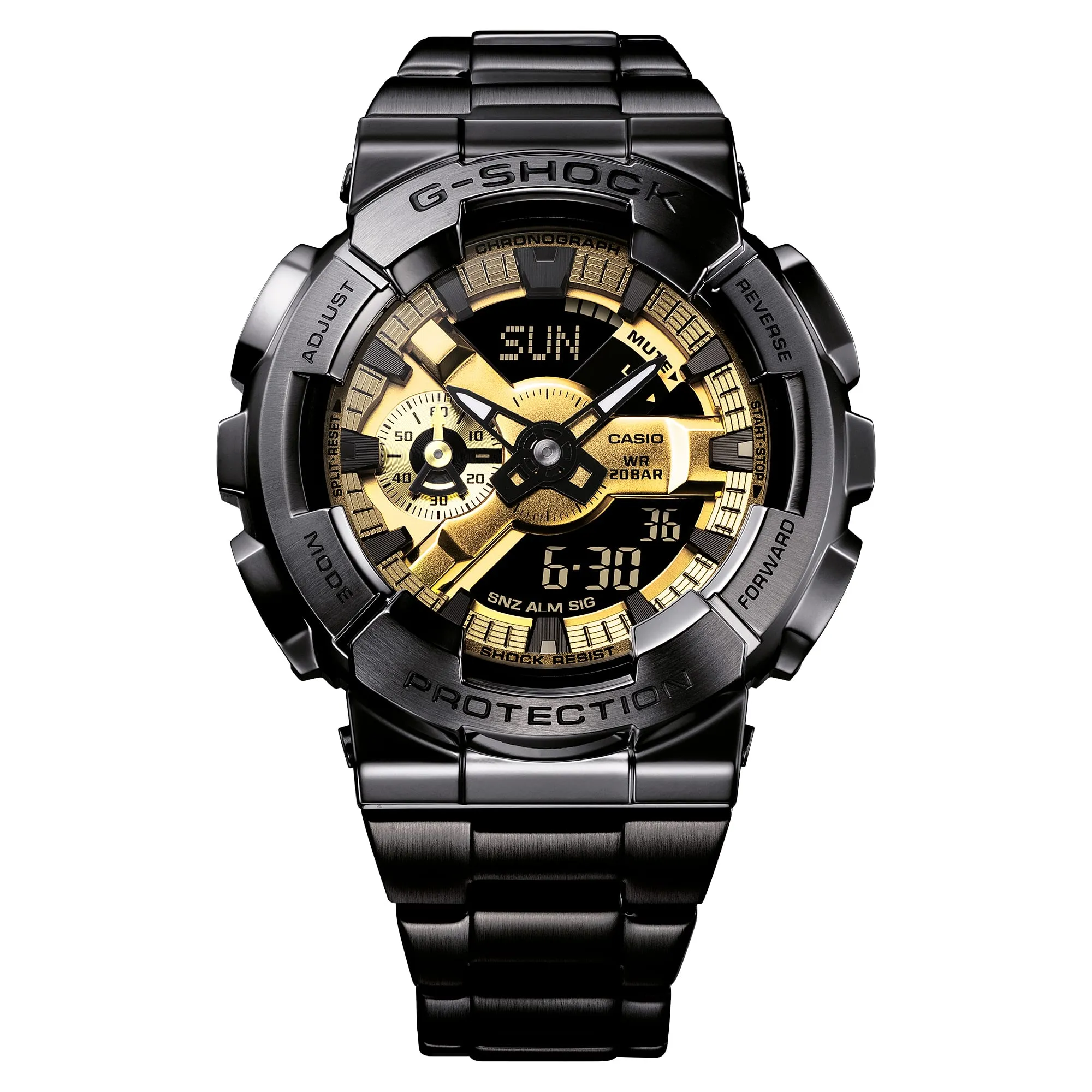 G-Shock 110 Series Black Stainless Steel Watch GM110BD-1A9