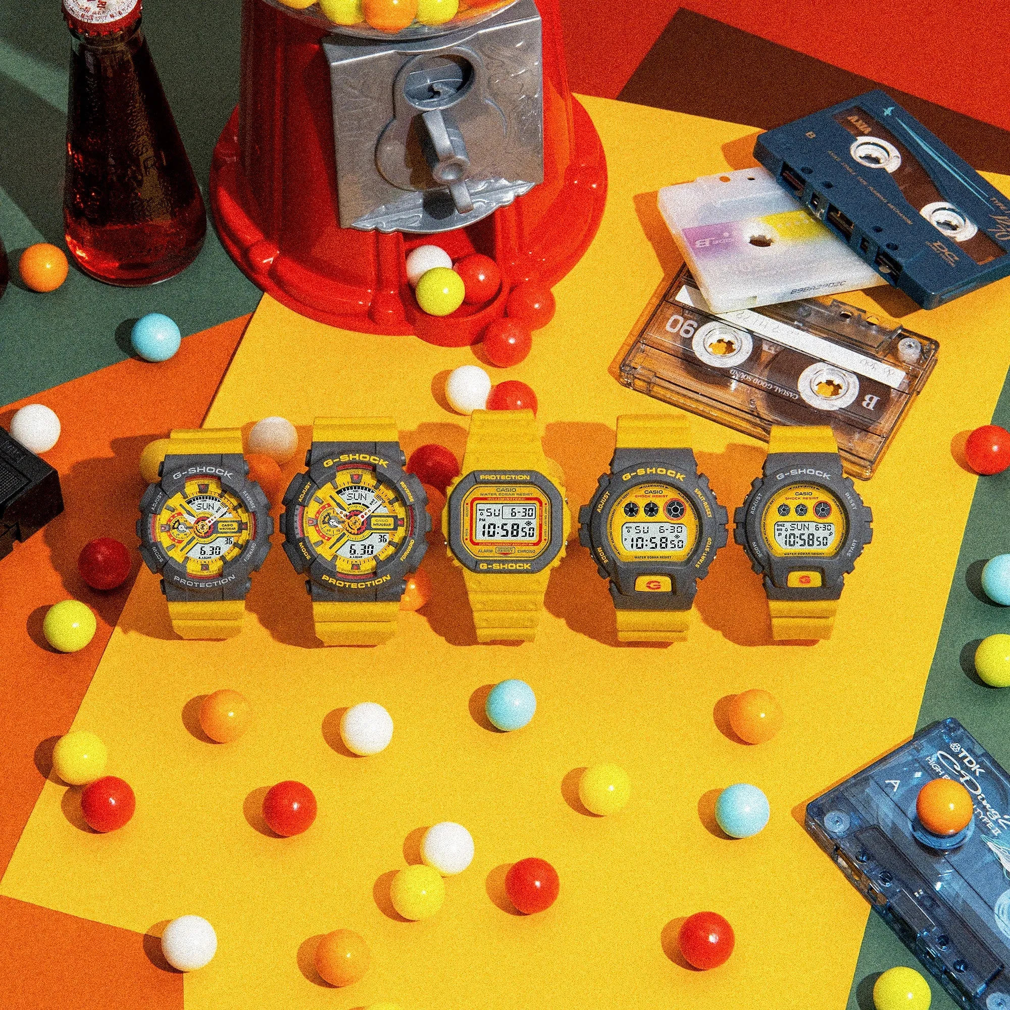 G-Shock 5600 Series '90s-inspired colourful' Yellow DW5610SC-2D