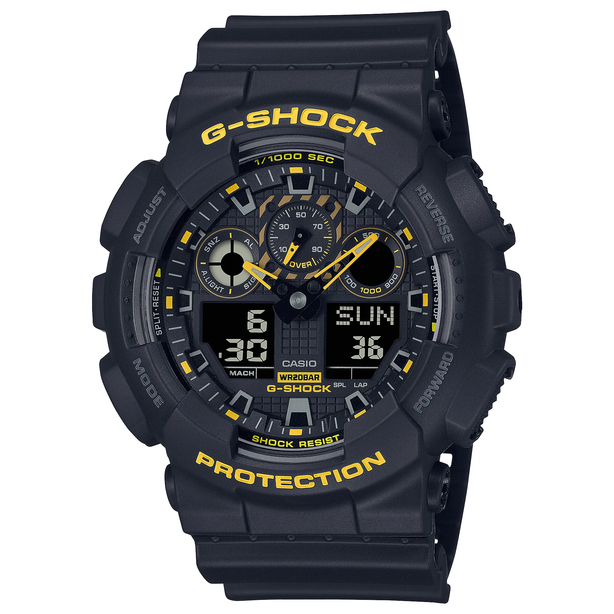 G-Shock Analog Digital Black & Yellow DUO Watch GA100CY-1A