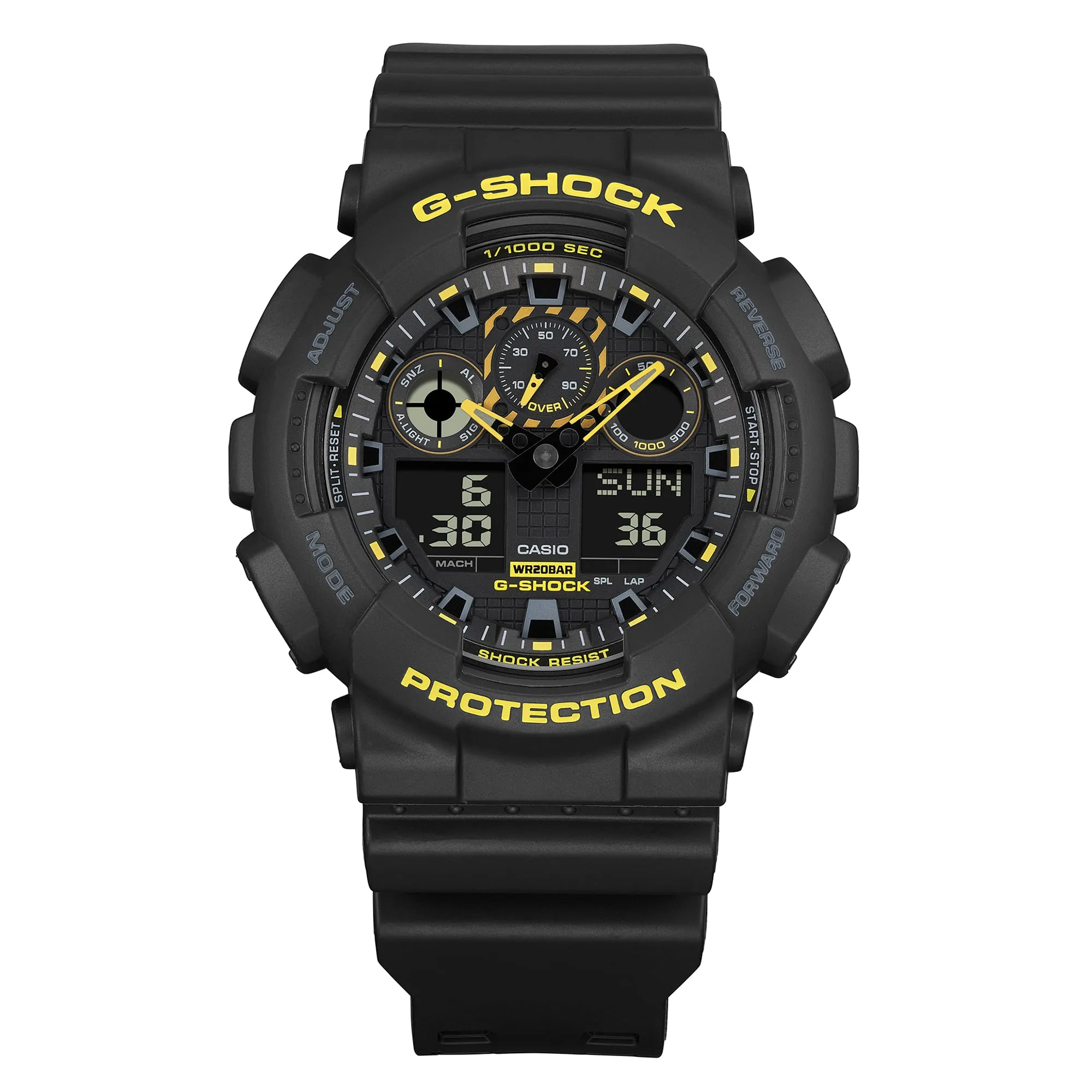 G-Shock Analog Digital Black & Yellow DUO Watch GA100CY-1A