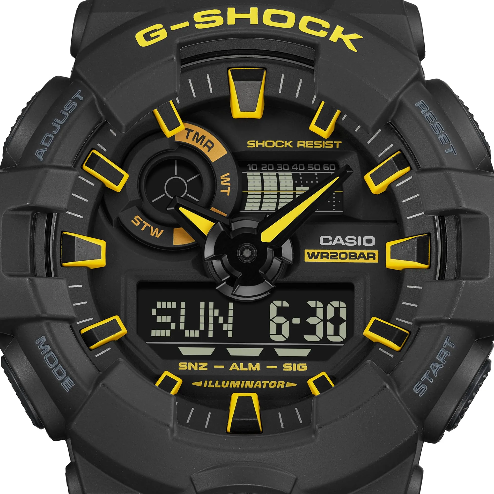 G-Shock Analog Digital Black Dial Resin Band Watch GA700CY-1A