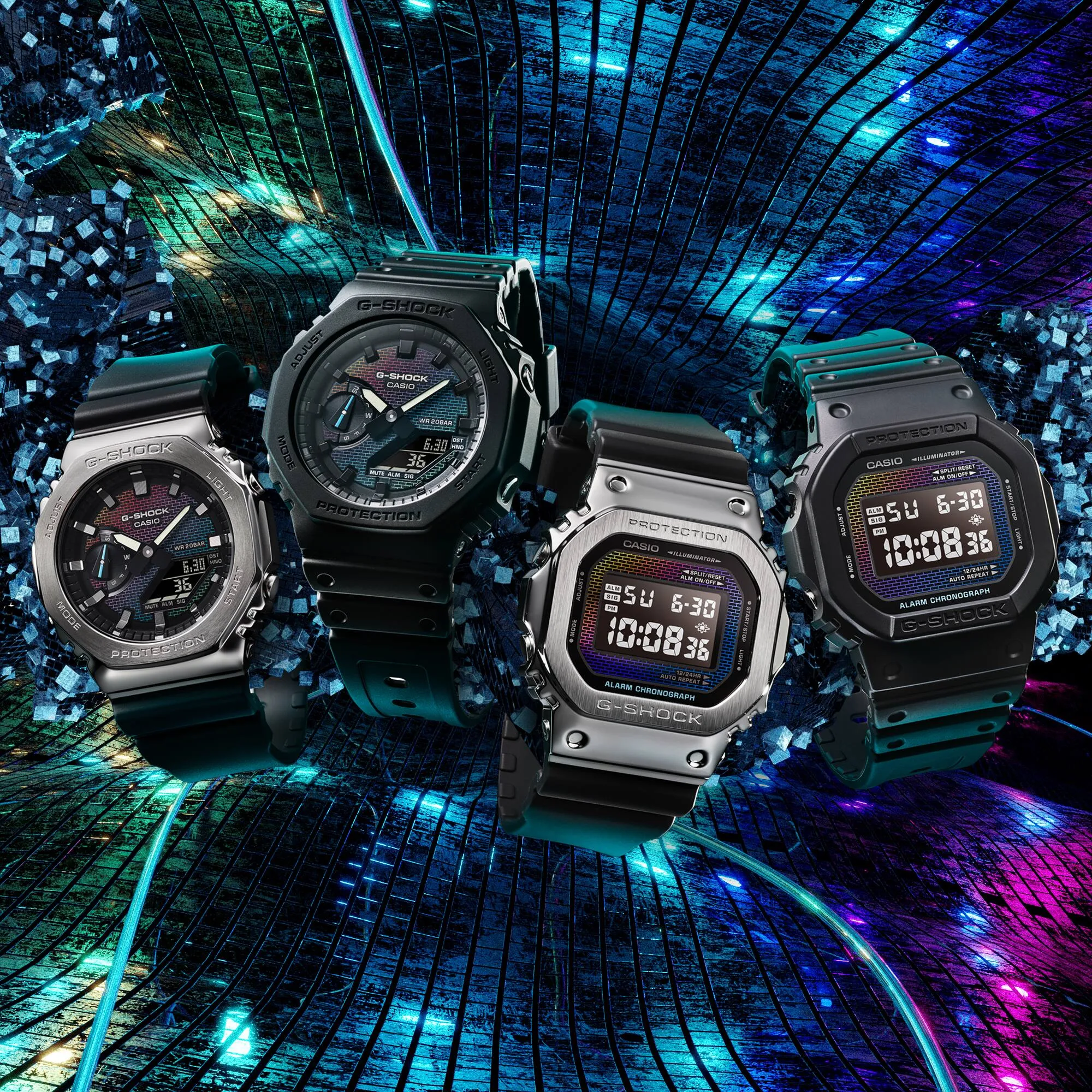 G-Shock Analog Digital Black Resin Band Watch GA2100RW-1A