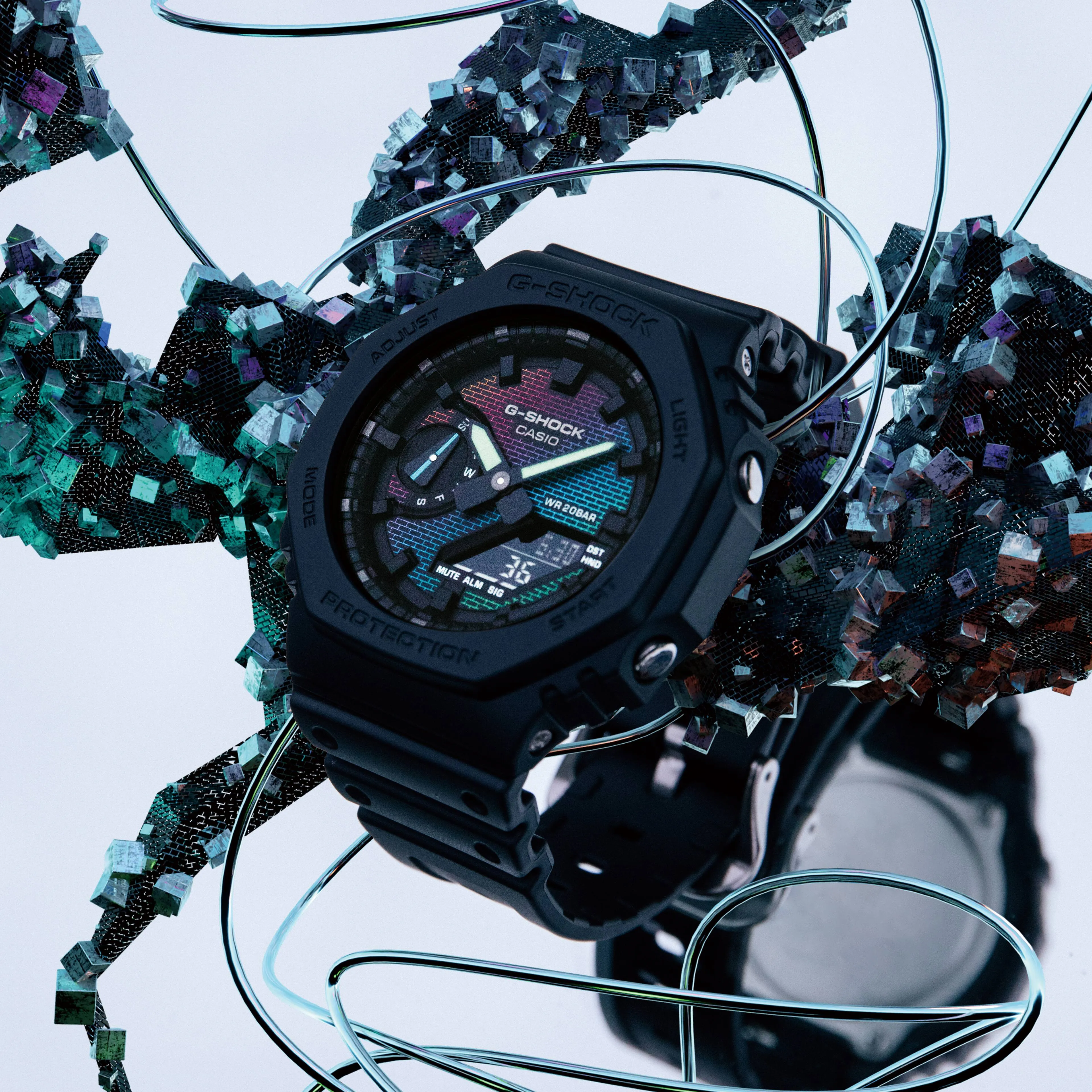 G-Shock Analog Digital Black Resin Band Watch GA2100RW-1A