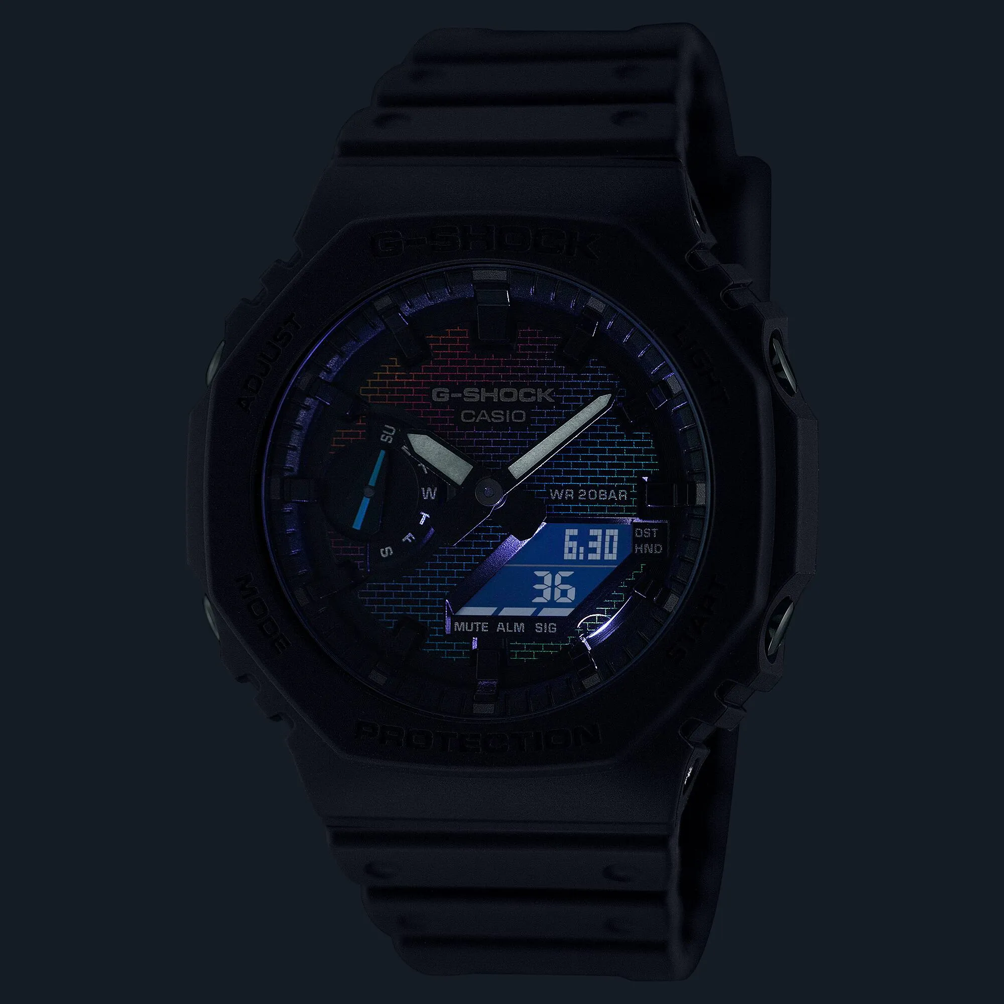 G-Shock Analog Digital Black Resin Band Watch GA2100RW-1A