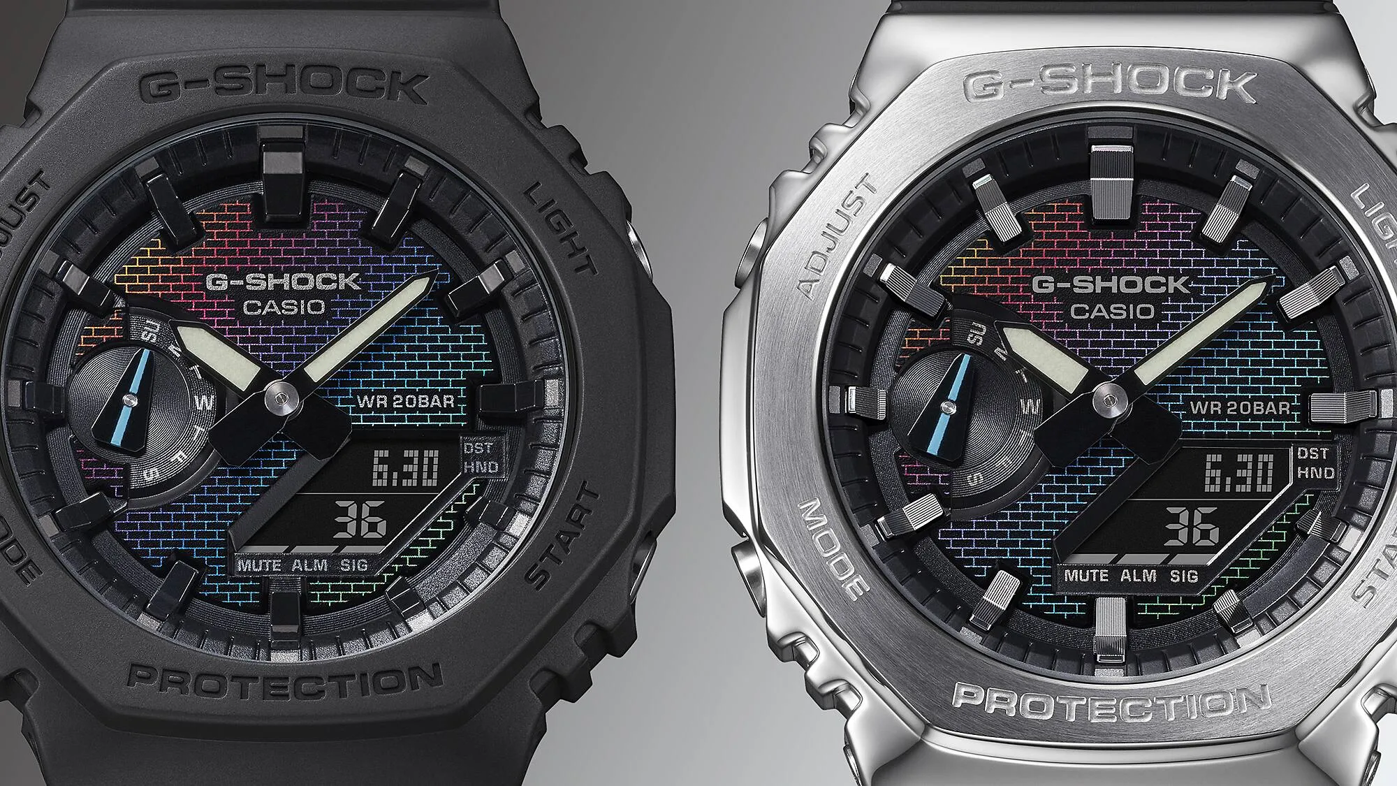 G-Shock Analog Digital Black Resin Band Watch GA2100RW-1A