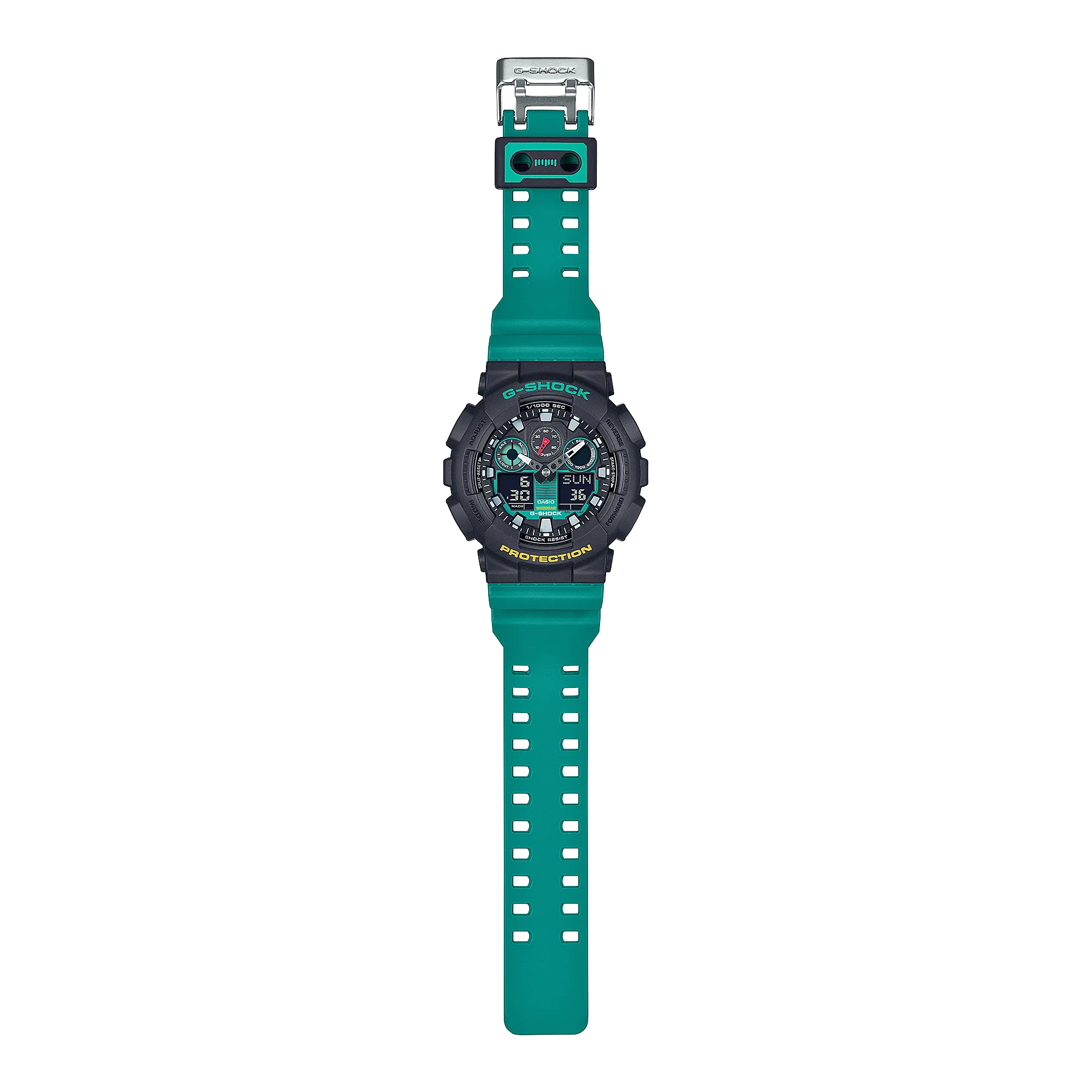 G-Shock Analog Digital DUO Mixtape Green Resin Band Watch GA100MT-1A3