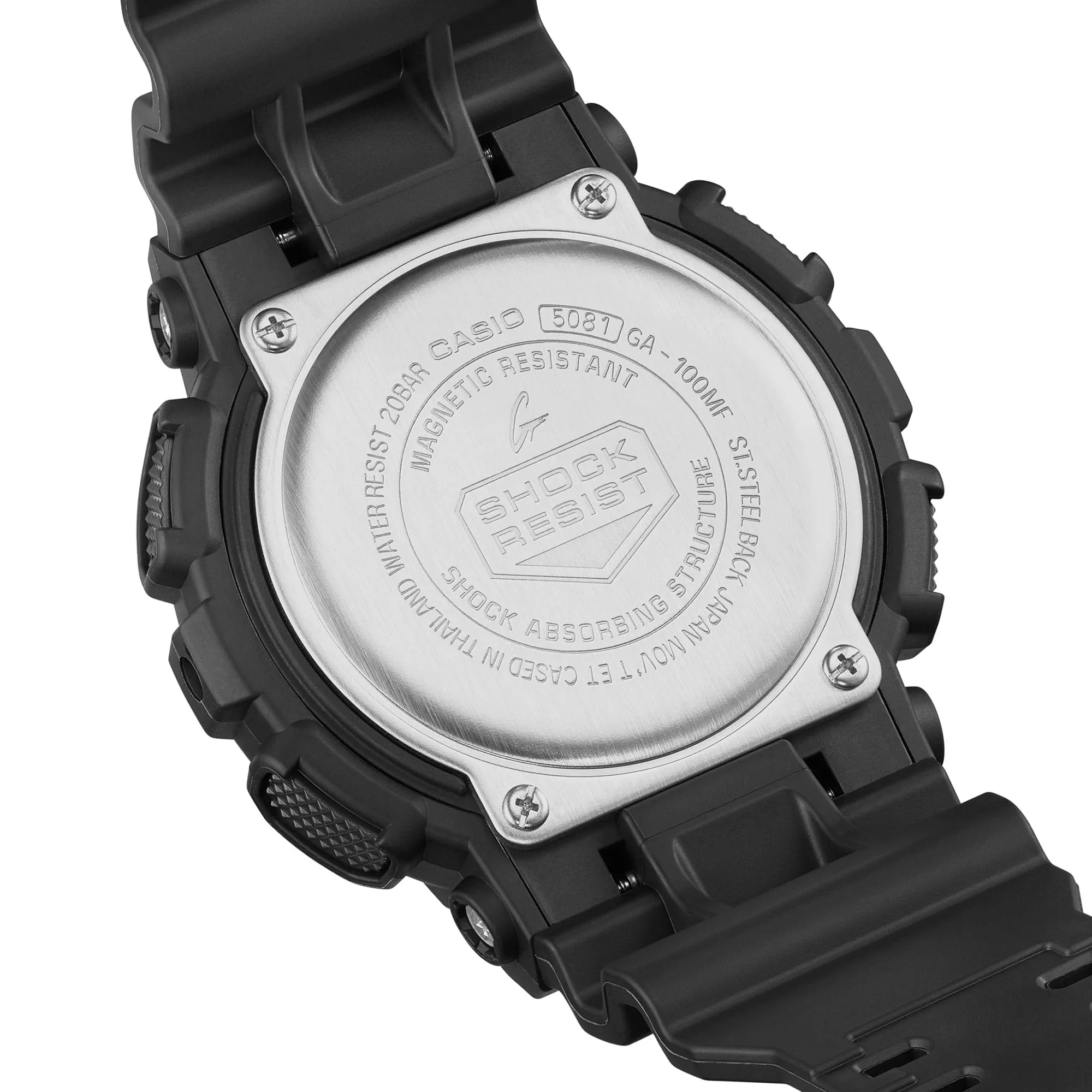 G-Shock Analog Digital DUO Multi-Fluro Black Resin Band Watch GA100MF-1A