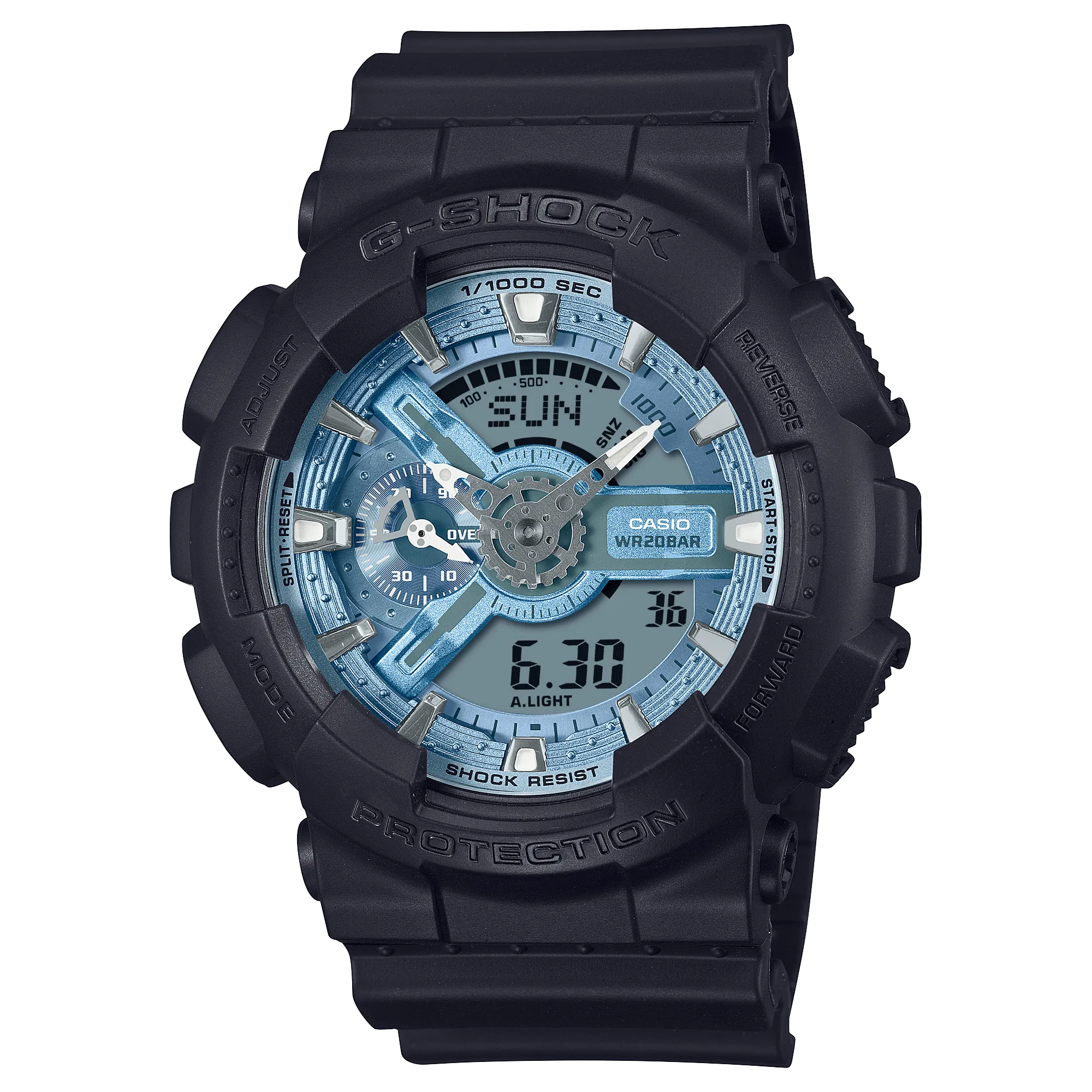 G-Shock Analog Digital DUO Rugged Black Resin Band Watch GA110CD-1A2
