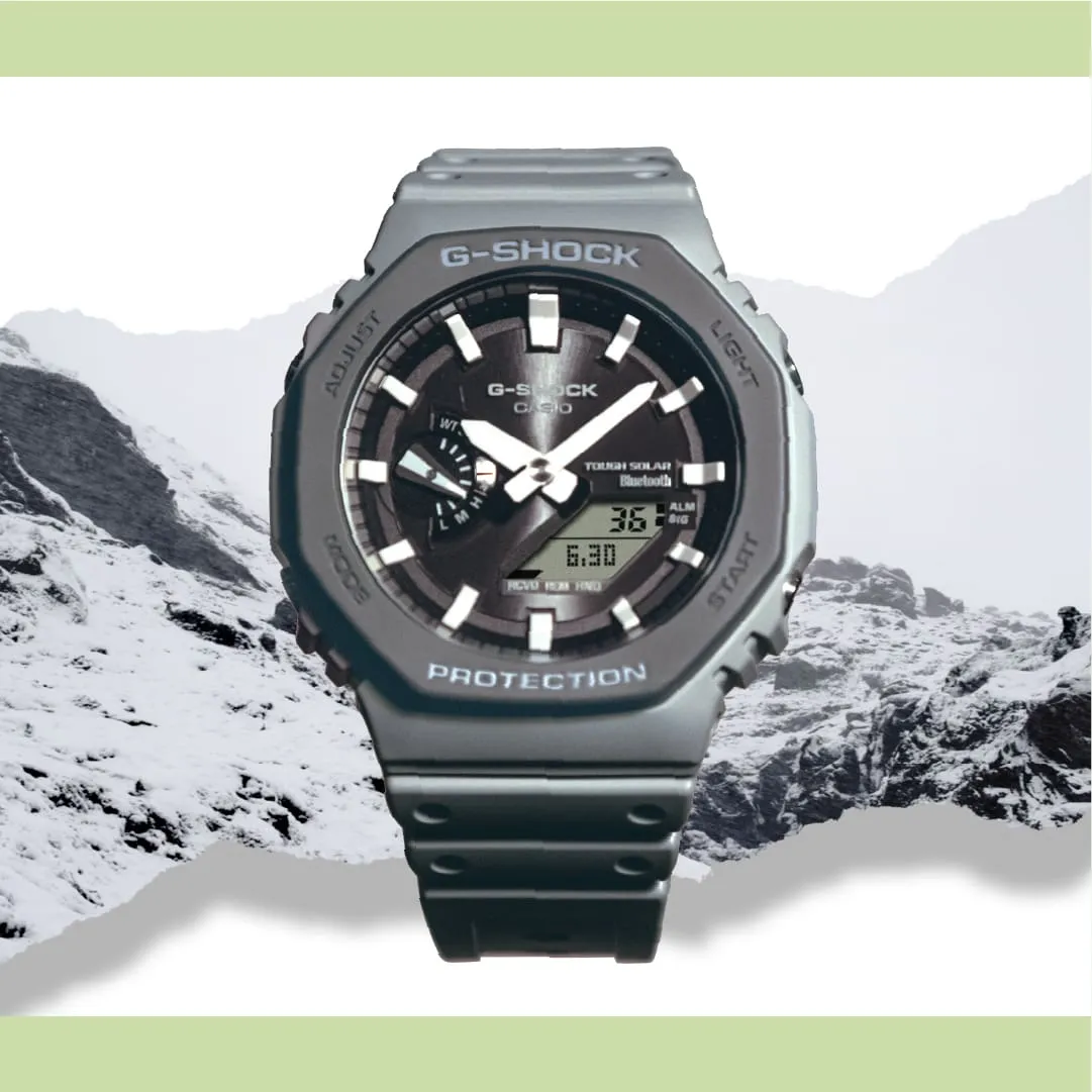 G-Shock Analog Digital Grey Dial Grey Resin Band Watch GAB2100LUU-8A