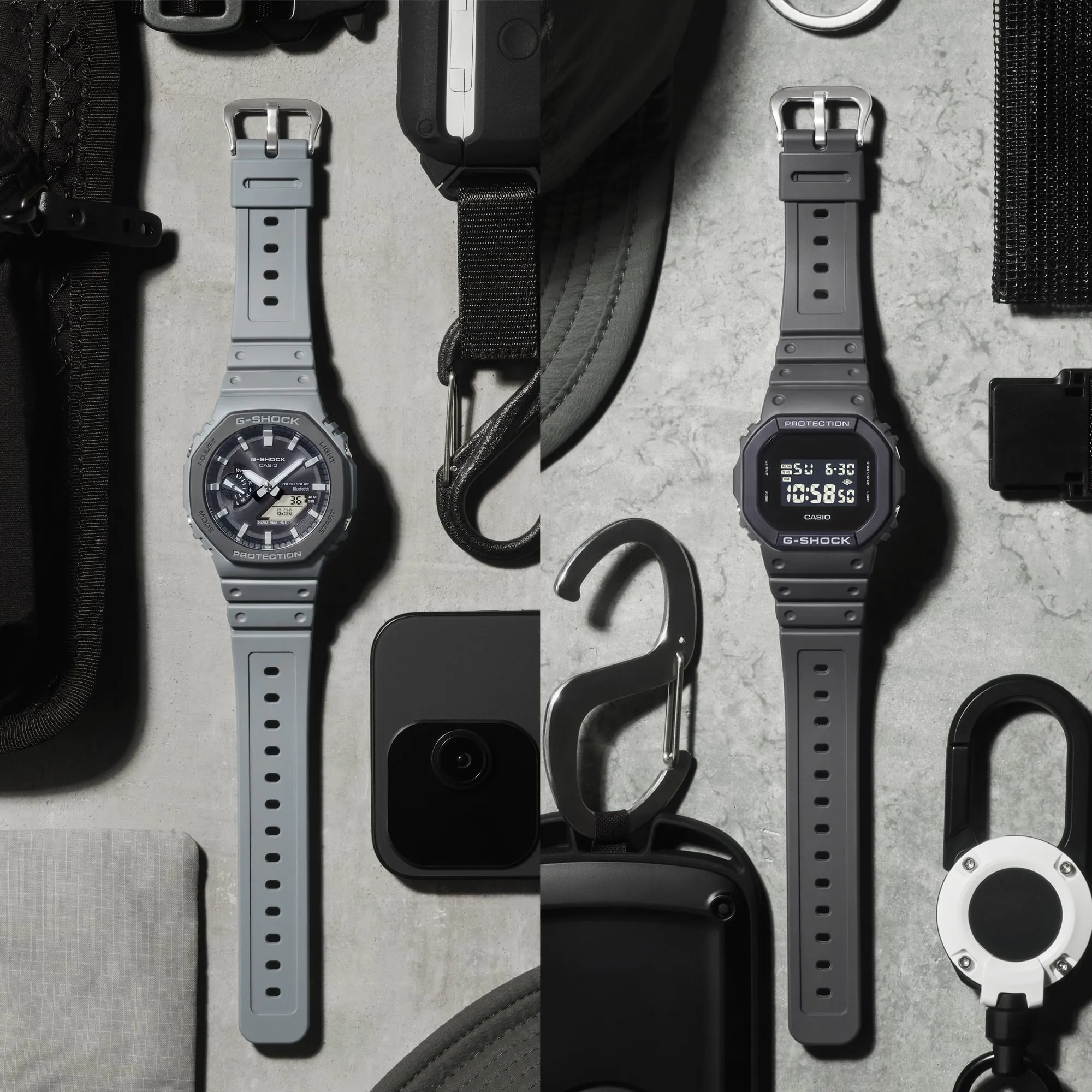 G-Shock Analog Digital Grey Dial Grey Resin Band Watch GAB2100LUU-8A