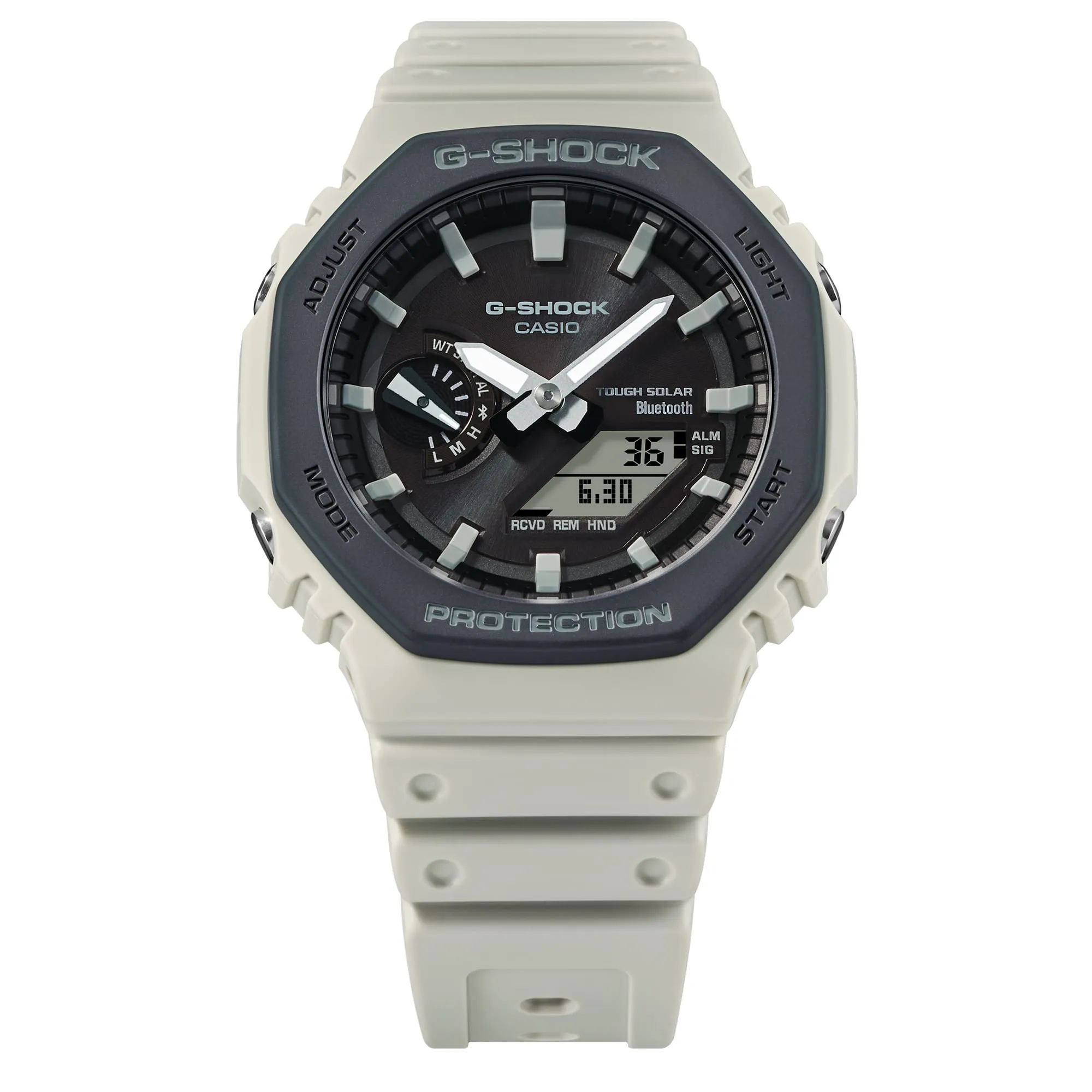 G-Shock  Analog Digital  Grey Dial White Resin Band Watch GAB2100LUU-5A