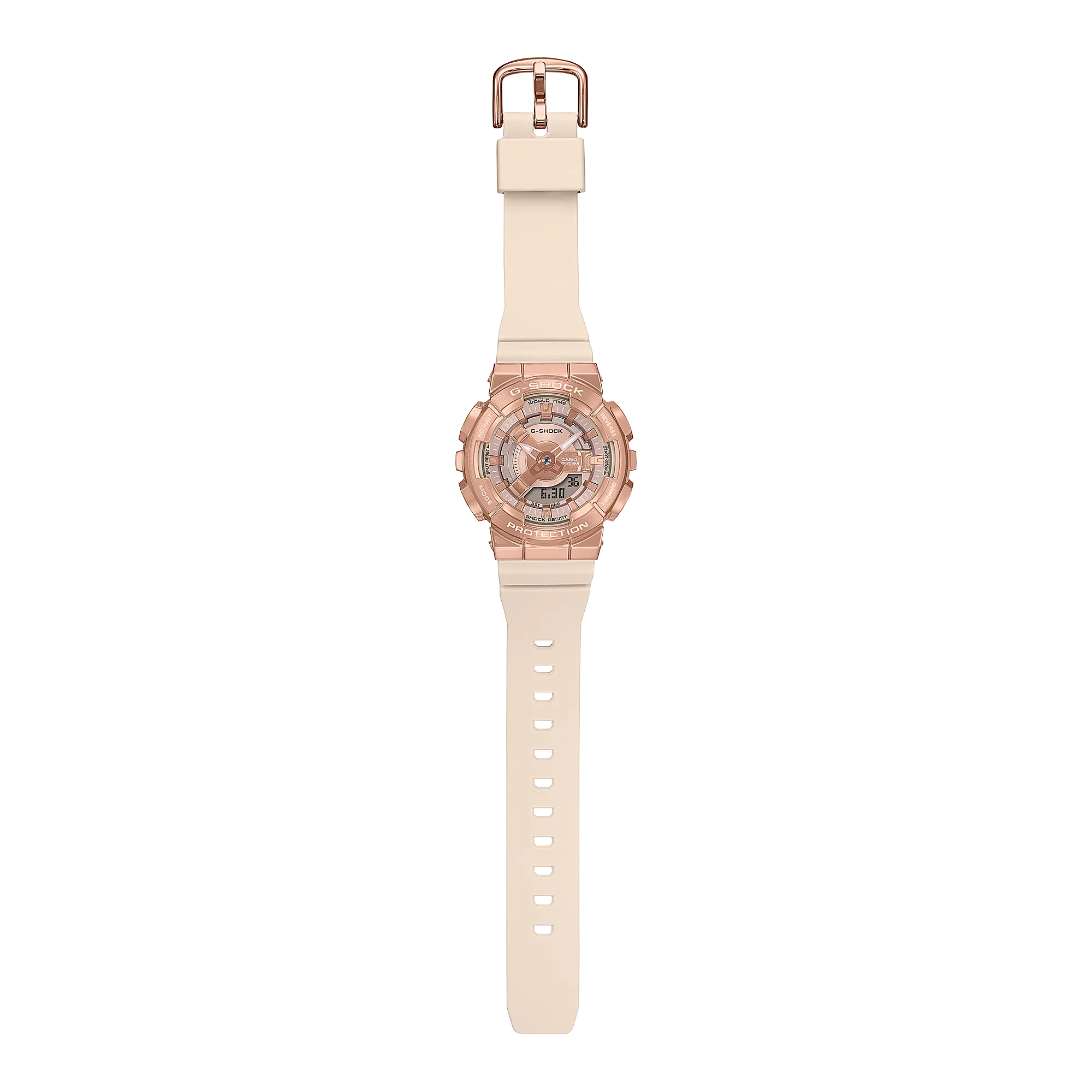 G-Shock Analog Digital Rose Gold Dial Pink Resin Band Watch GMS110PG-4A