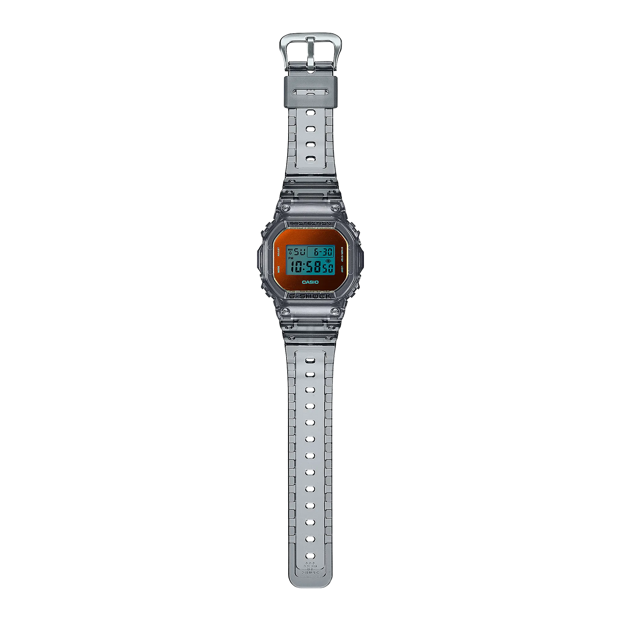 G-Shock Analog Digital Transparent Resin Band Watch DW5600TLS-8D
