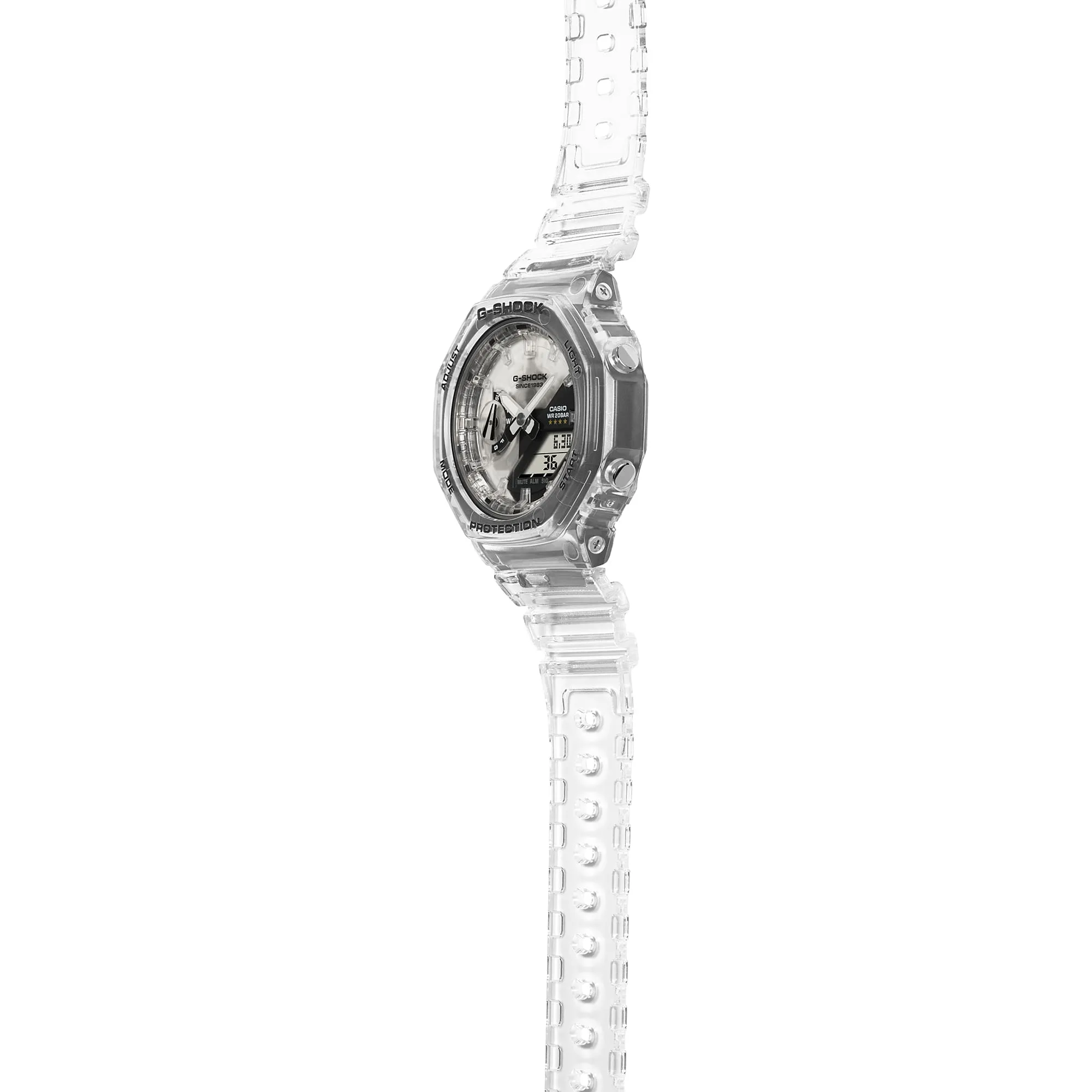 G-Shock Analog Digital Transparent Resin Band Watch GMAS2140RX-7A