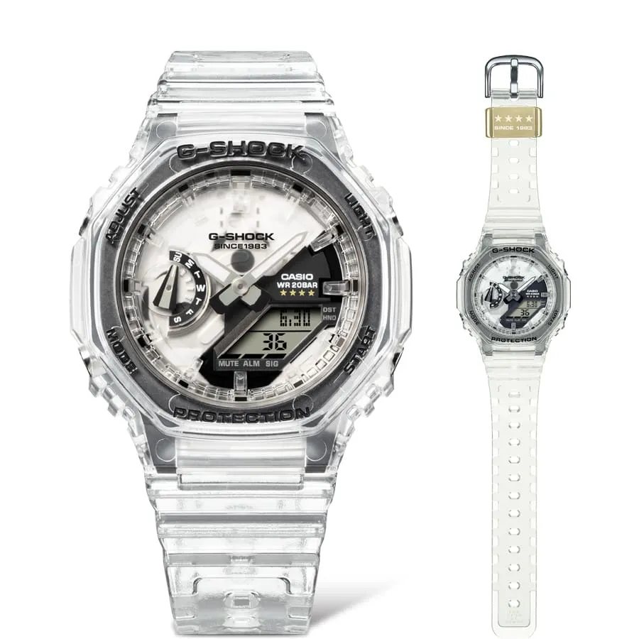 G-Shock Analog Digital Transparent Resin Band Watch GMAS2140RX-7A