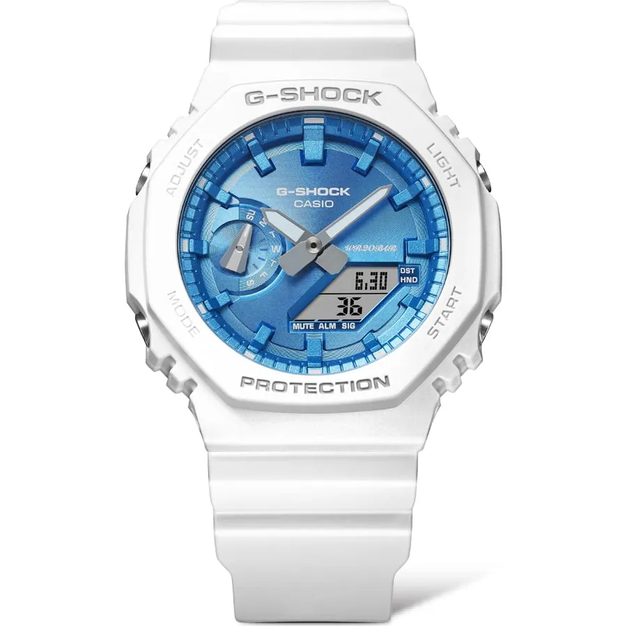 G-Shock Analog Digital White Resin Band Watch GA2100WS-7A