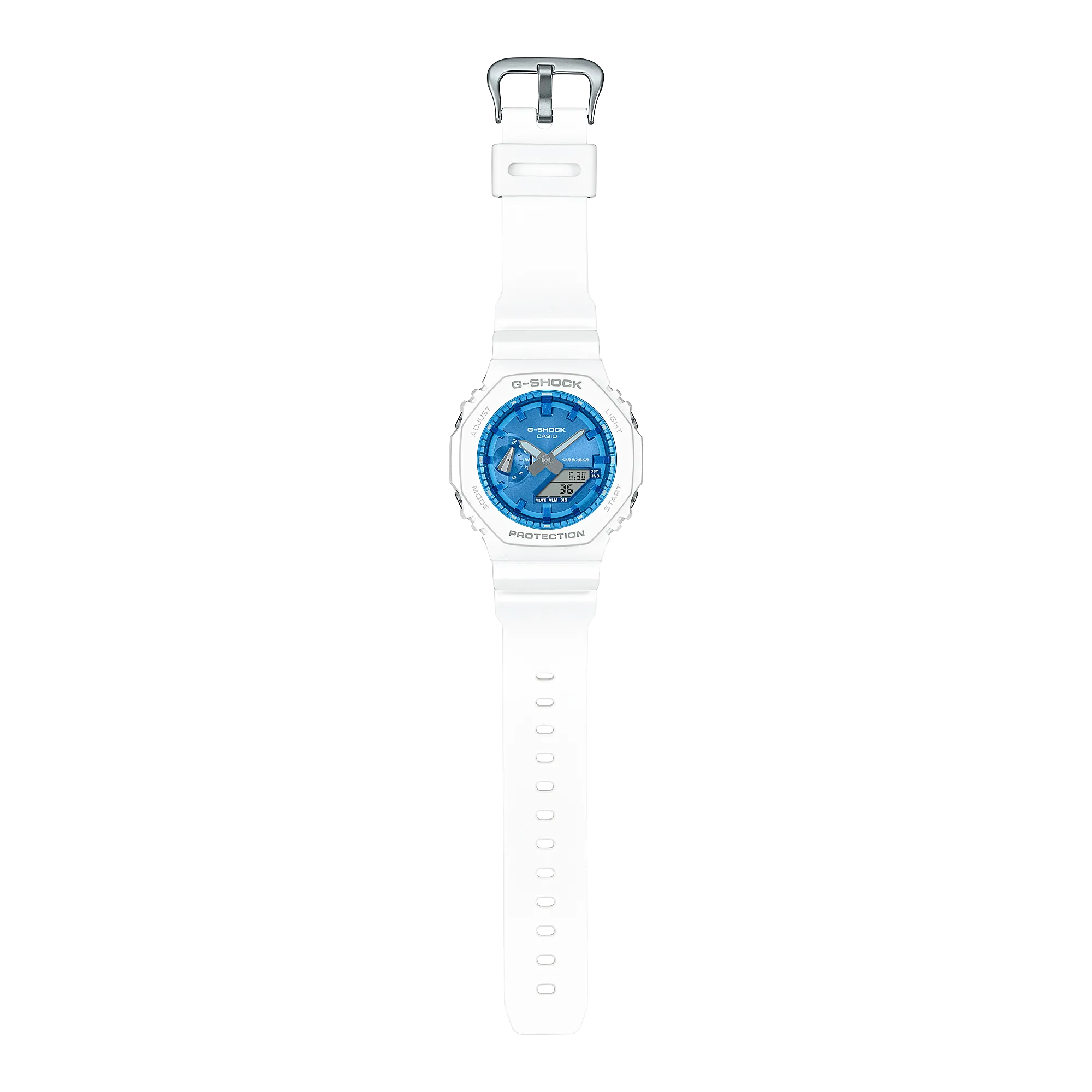 G-Shock Analog Digital White Resin Band Watch GA2100WS-7A
