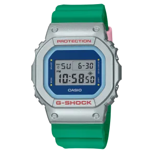 G-Shock Blue Dial Green Resin Band Watch DW5600EU-8A3