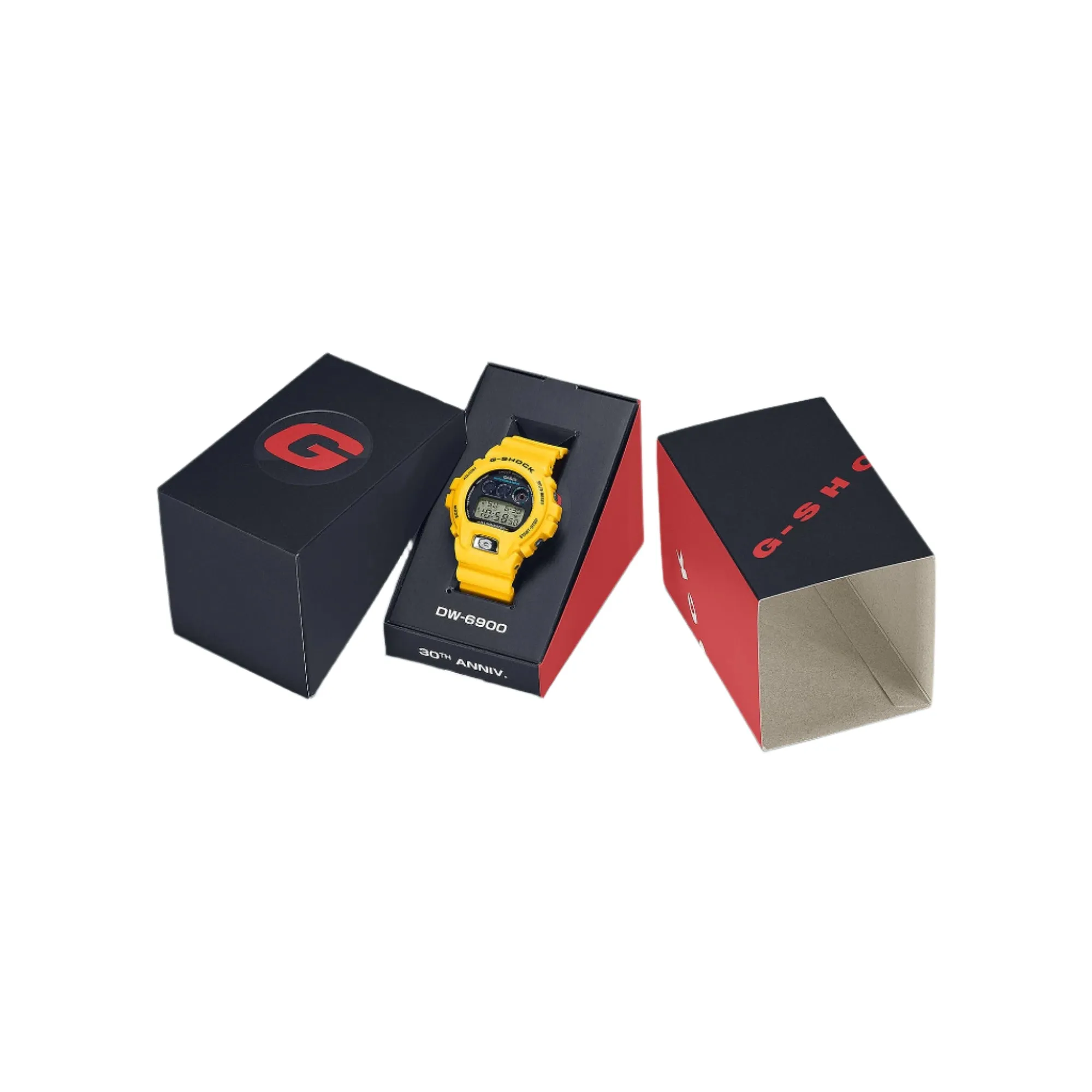 G-Shock Digital 6900 Series Grey Dial Red Resin Band Watch DW6900TR-4D