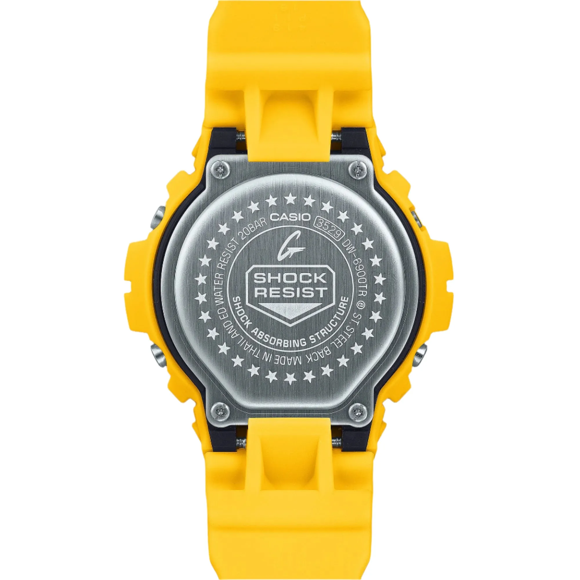 G-Shock Digital 6900 Series Grey Dial Yellow Resin Band Watch DW6900TR-9D