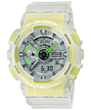 G-Shock Digital Analog Transparent Resin Band Watch GA110LS-7A