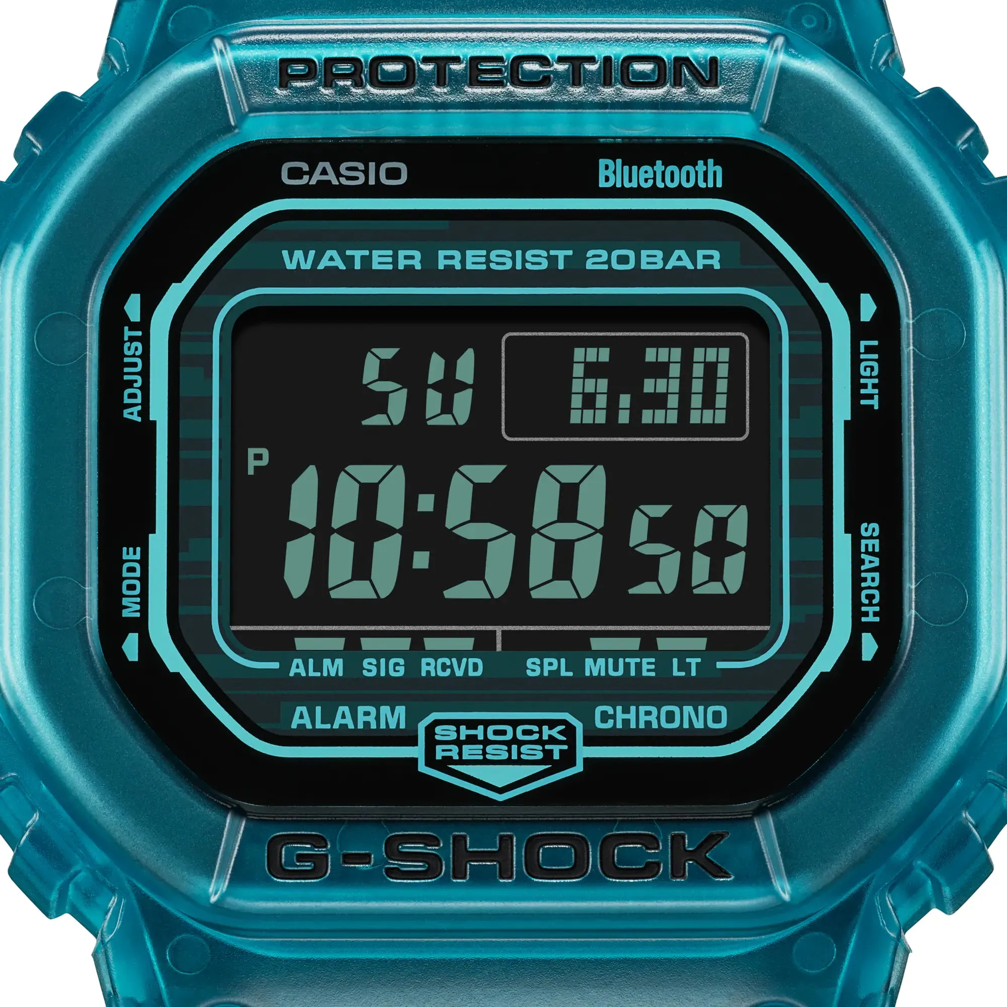 G-Shock Digital Bluetooth Blue Translucent Watch DWB5600G-2D