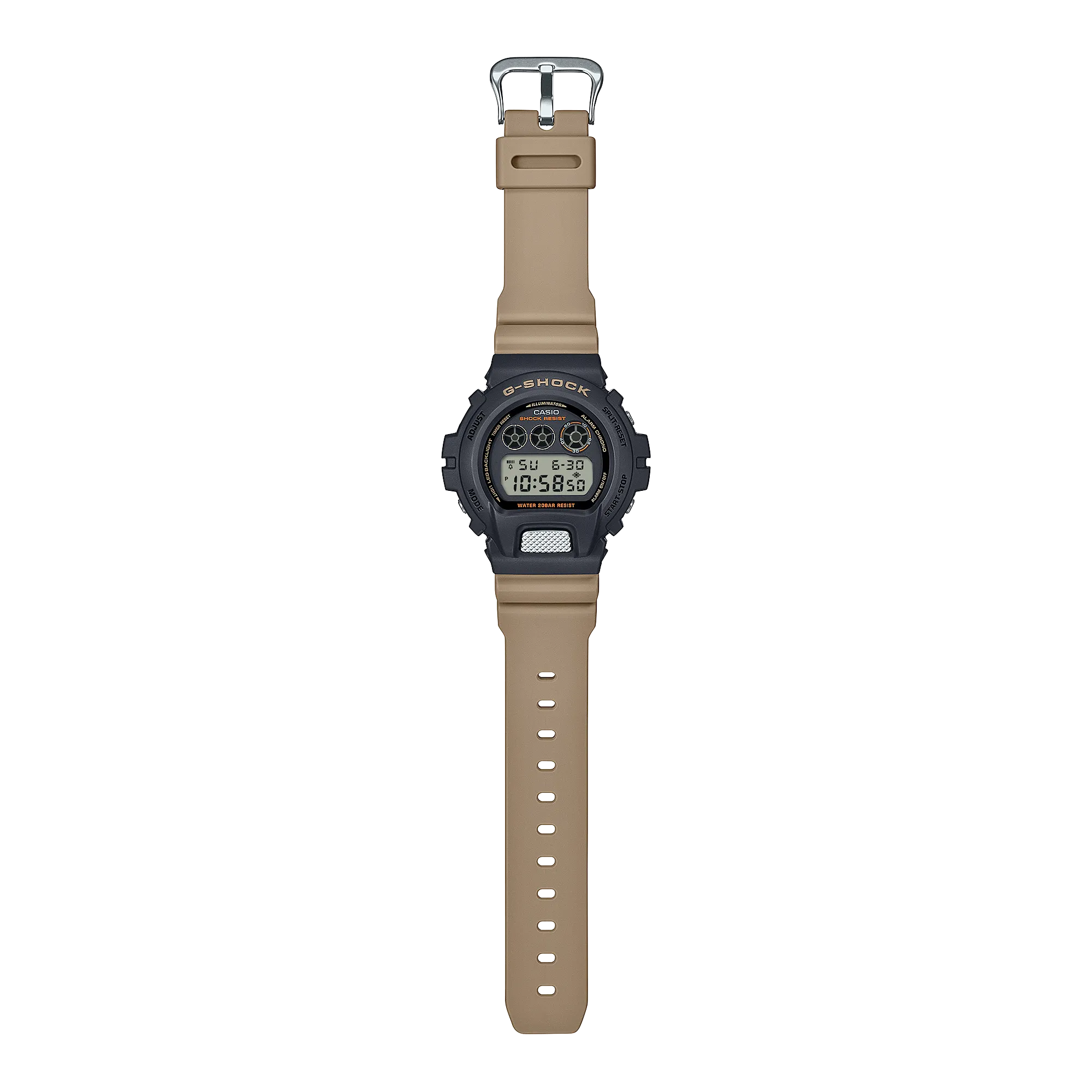 G-Shock Digital Brown Resin Band Watch DW6900TU-1A5