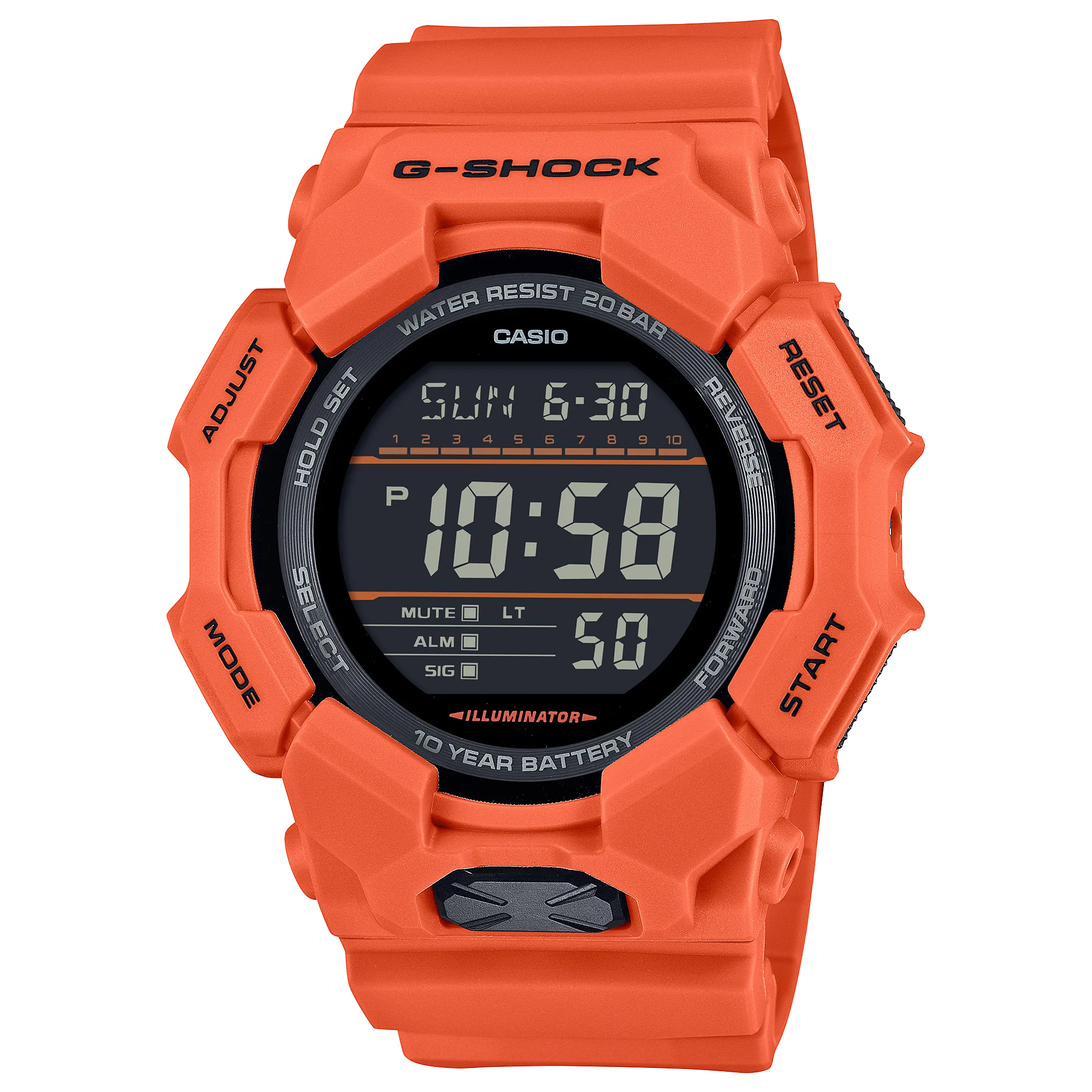 G-Shock Digital Orange Resin Band Watch GD010-4D