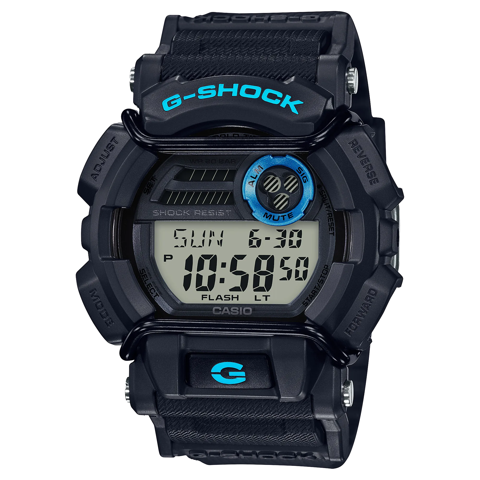 G-Shock Digital Protect Black Resin Band Watch GD400-1B2