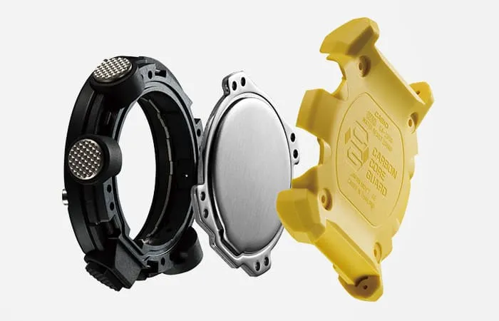 G Shock DUO Carbon Core Black and Yellow Mens Watch GA2000-1A9