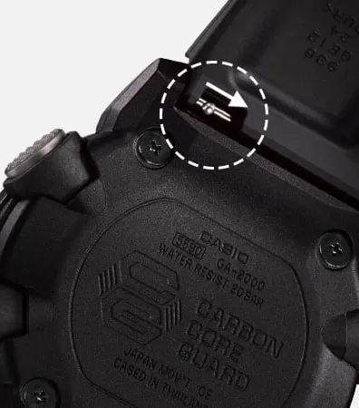 G Shock DUO Carbon Core Black and Yellow Mens Watch GA2000-1A9