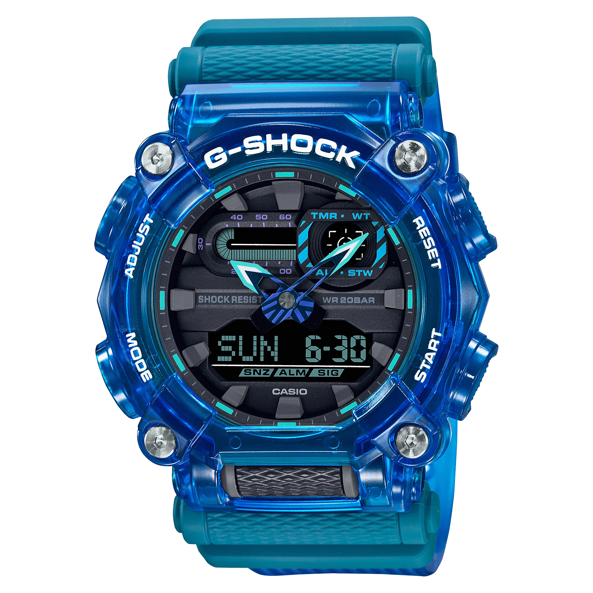 G-Shock DUO Sound Wave Blue Mens Watch GA900SKL-2A