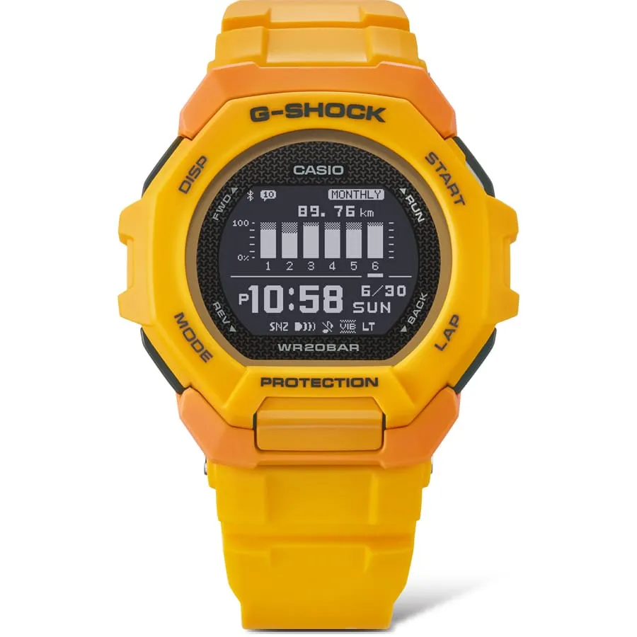 G-Shock G-Squad Yellow Resin Band Watch GBD300-9D