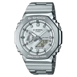 G-Shock G-Steel 2100 Series Silver Dial Stainless Steel Watch GM-2110D-7A