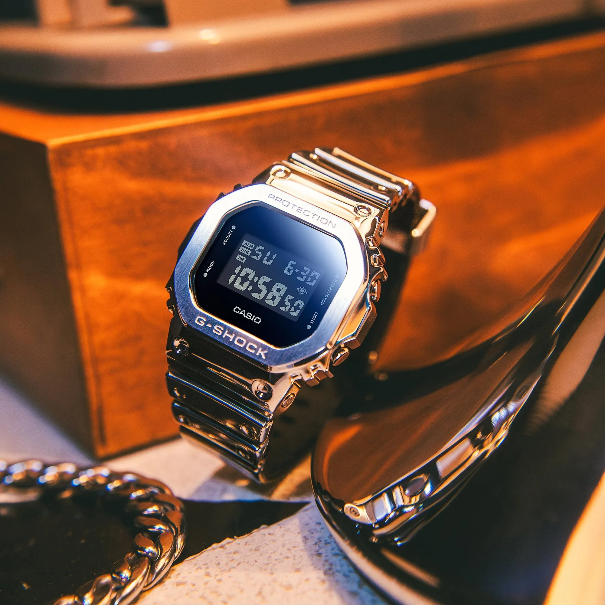 G-Shock G-Steel Black Dial Stainless Steel Watch GM5600YM-8D