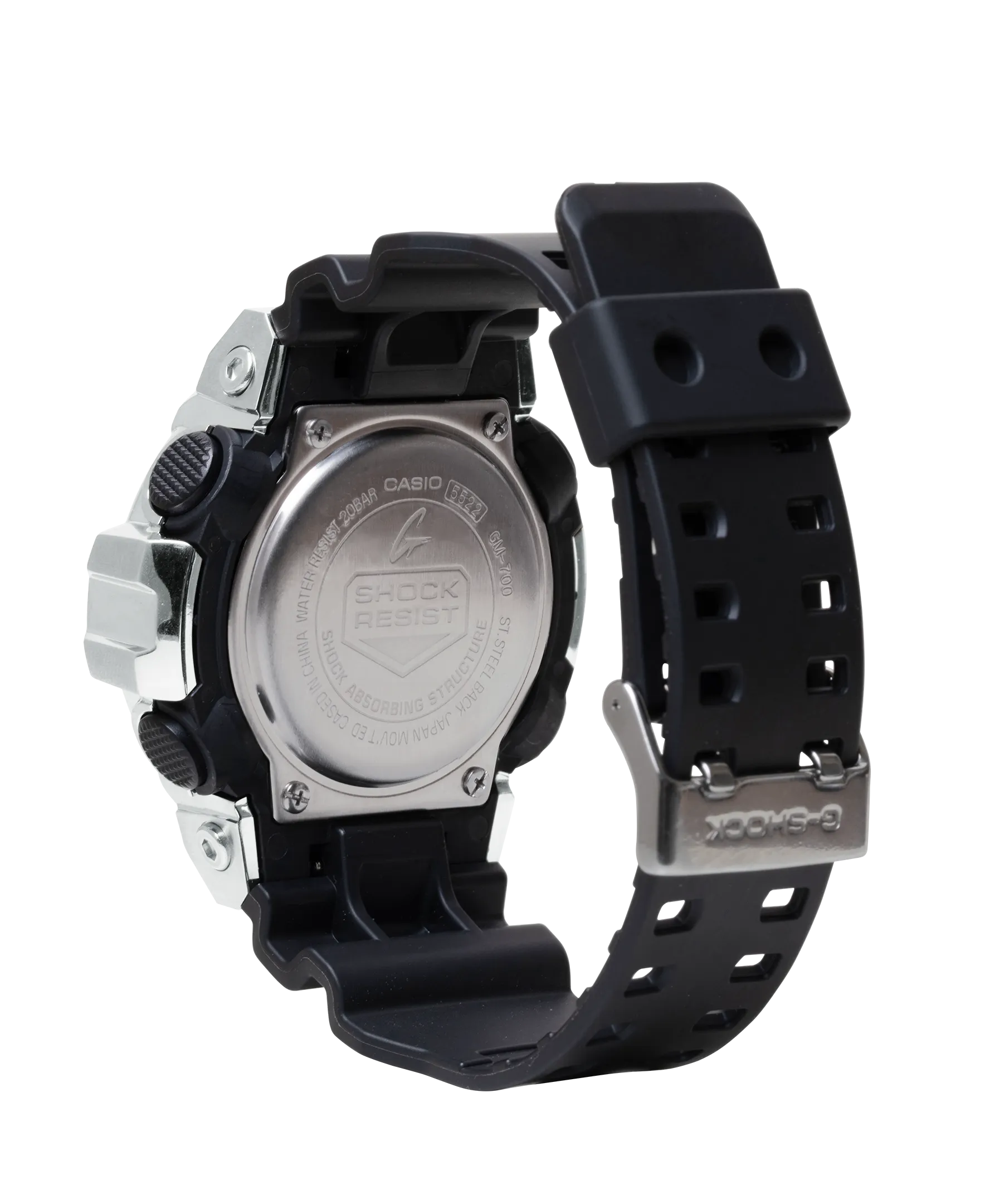 G-Shock G-Steel Silver Dial Black Resin Band Watch GM700-1A