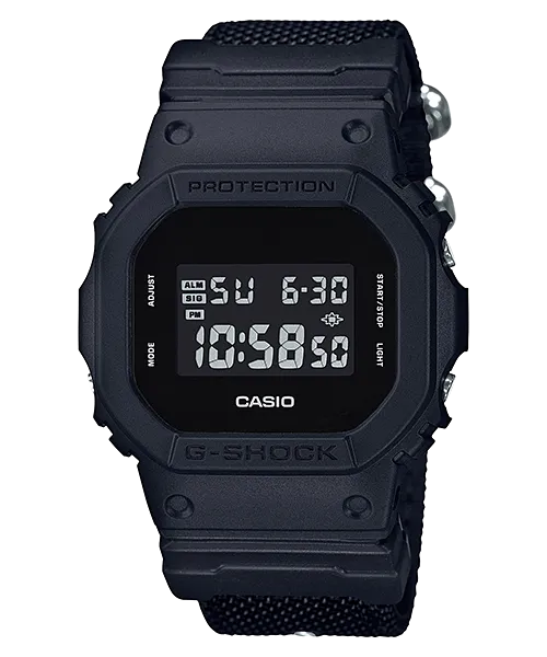 G-Shock Men's Blackout Series Watch with Durable CORDURA? Band DW5600BBN-1D