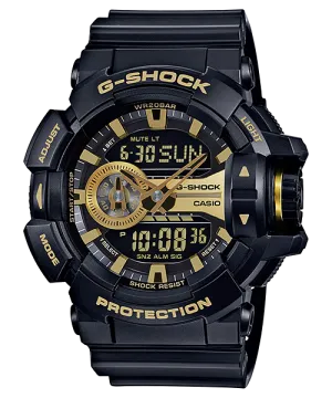 G-Shock Men's Rotary Switch Watch with Special Gold Accents GA400GB-1A9