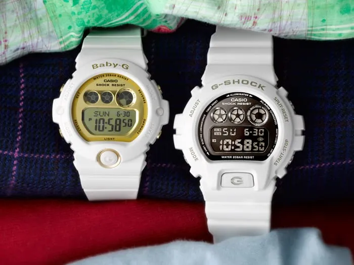 G-Shock Multi-Alarm White Band Black Dial Digital Watch DW6900NB-7