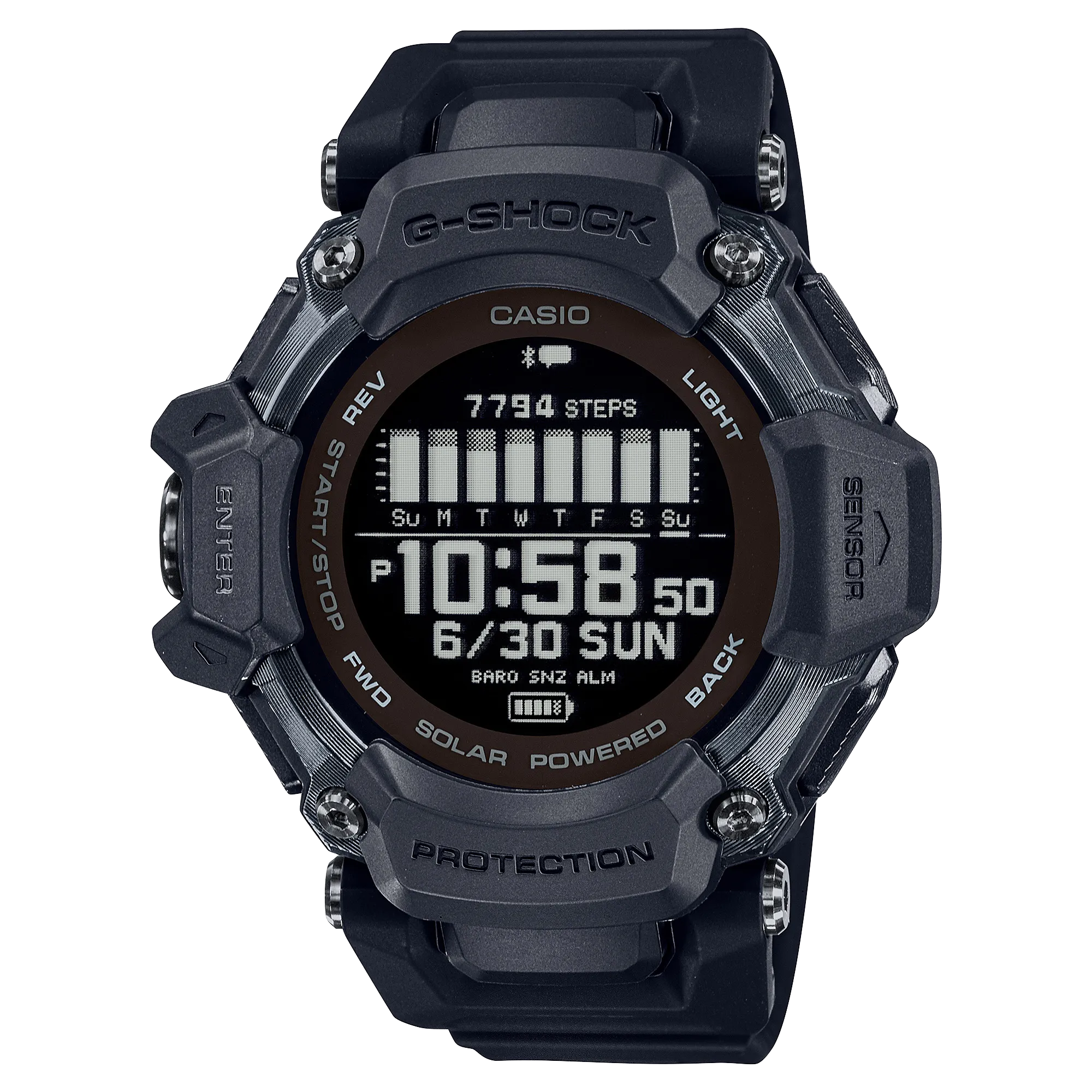 G-Shock Smart Heart Rate Black Resin Strap Watch GBDH2000-1B