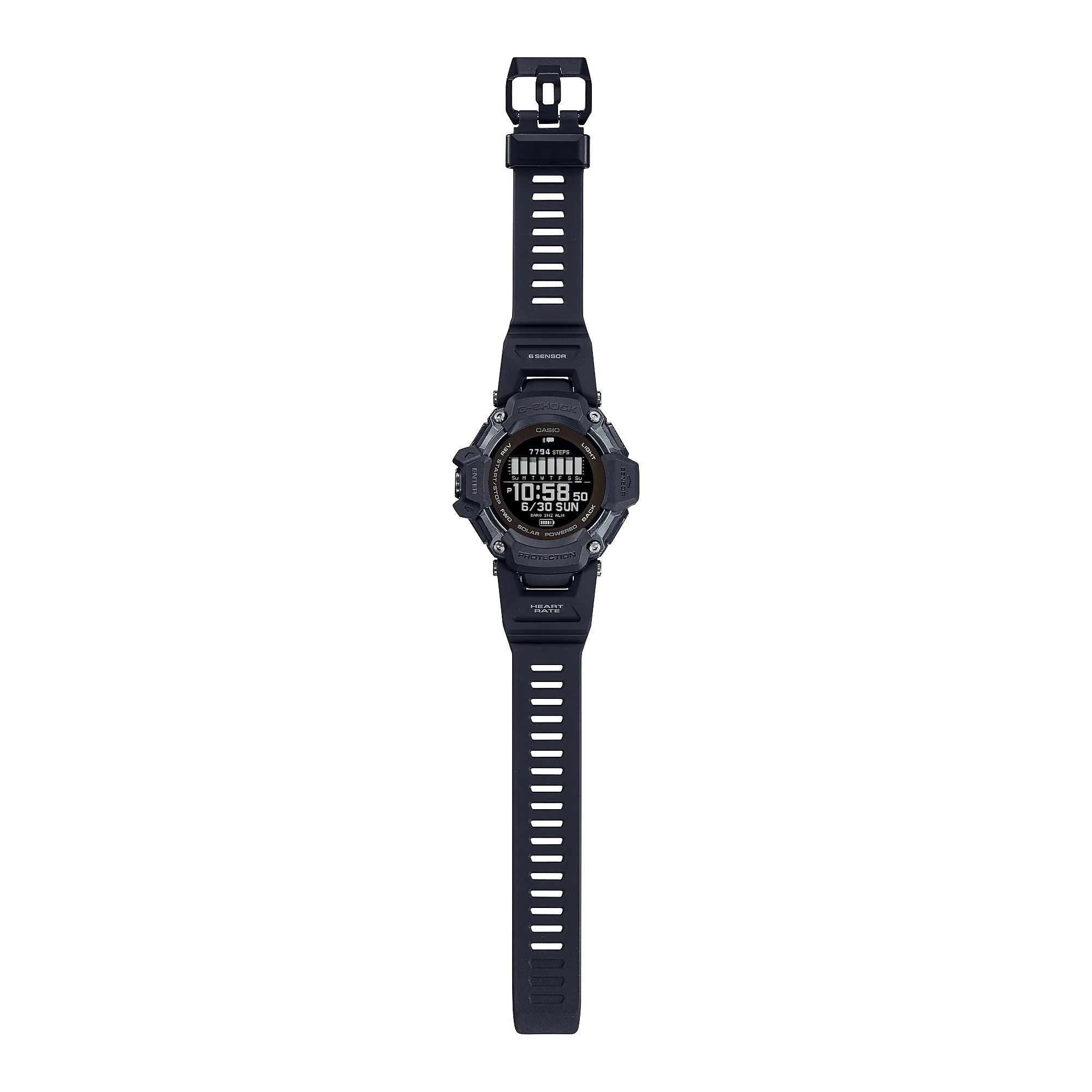 G-Shock Smart Heart Rate Black Resin Strap Watch GBDH2000-1B