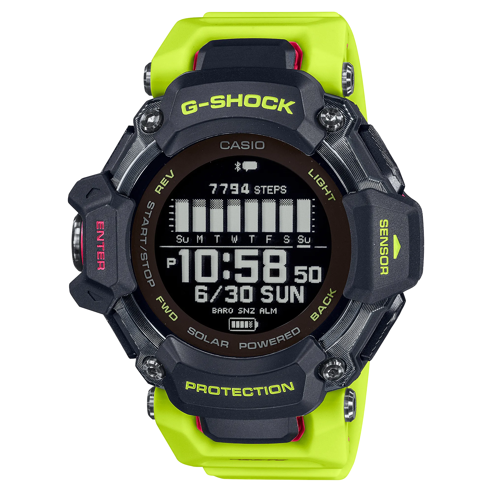 G-Shock Smart Heart Rate Green Resin Strap Watch GBDH2000-1A9