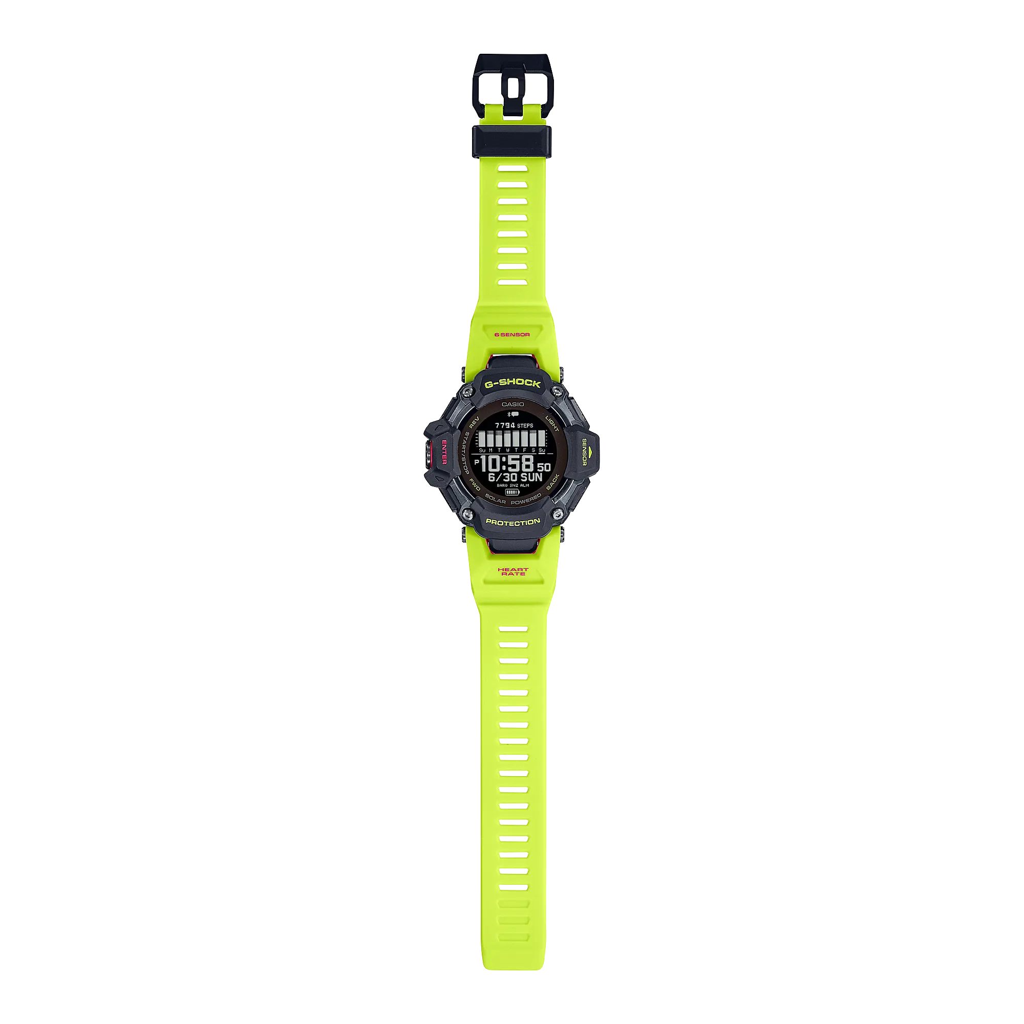 G-Shock Smart Heart Rate Green Resin Strap Watch GBDH2000-1A9