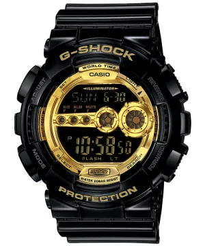 G-Shock Tough Black and Gold Series Digital Watch with LED Light GD100GB-1D