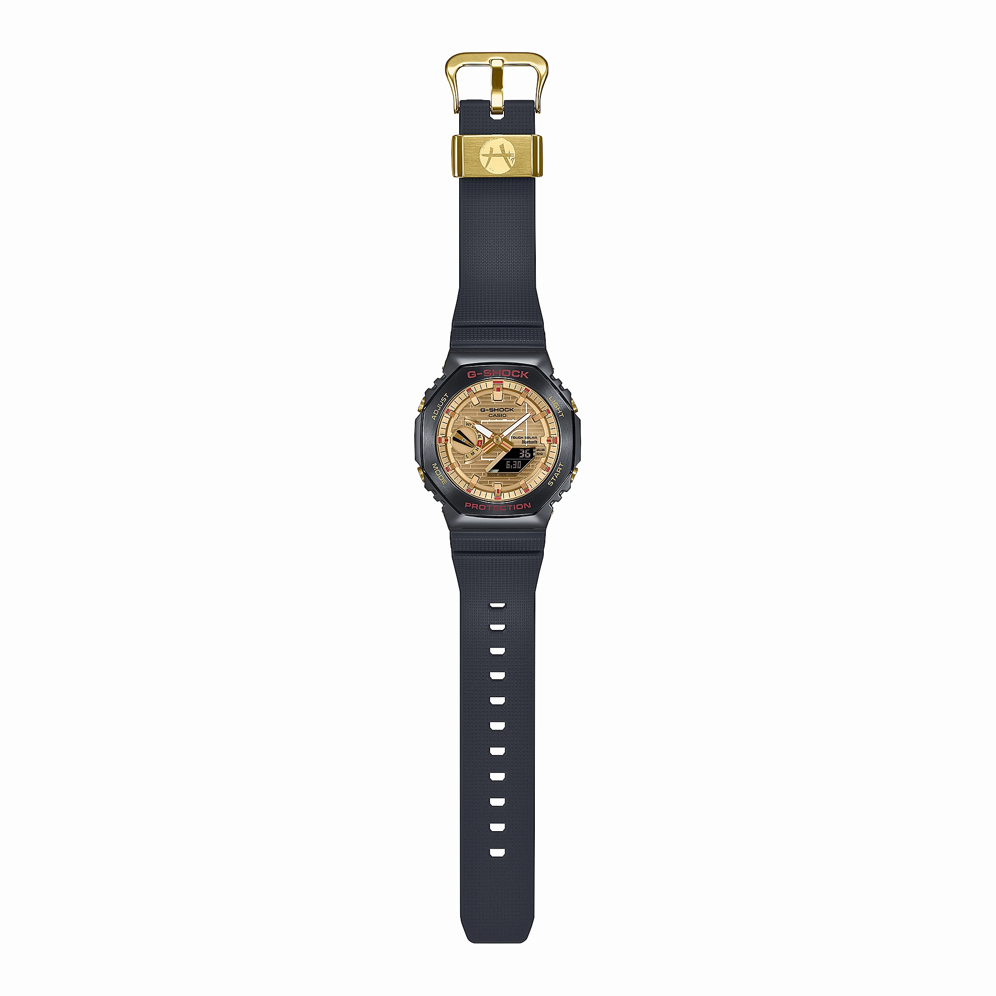 G-Shock G-Steel 2100 Series Gold Dial Black Resin Band Watch GBM2100RH-1A