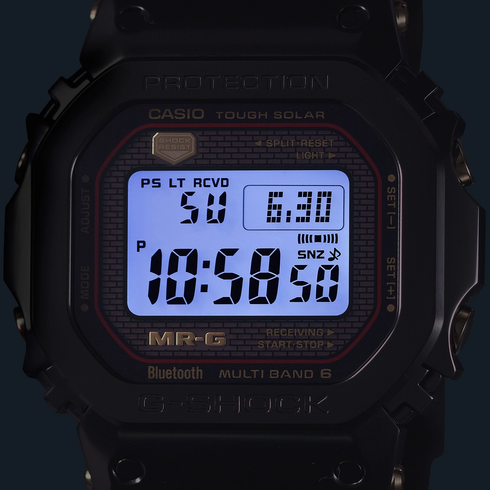 G-Shock MR-G Solar Black Dial Titanium Band Watch MRGB5000B-1D