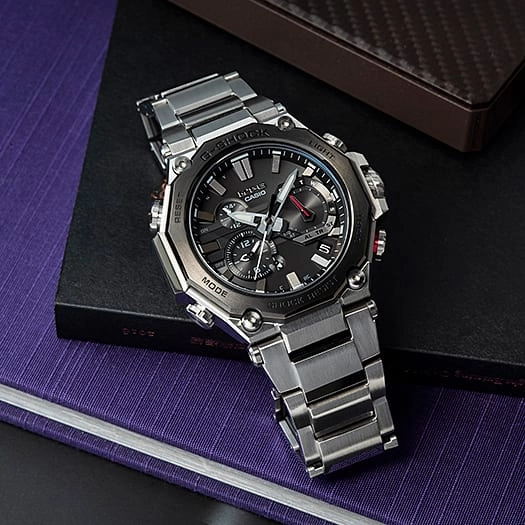 G-Shock MT-G Solar Black Dial Stainless Steel Watch MTGB2000D-1A