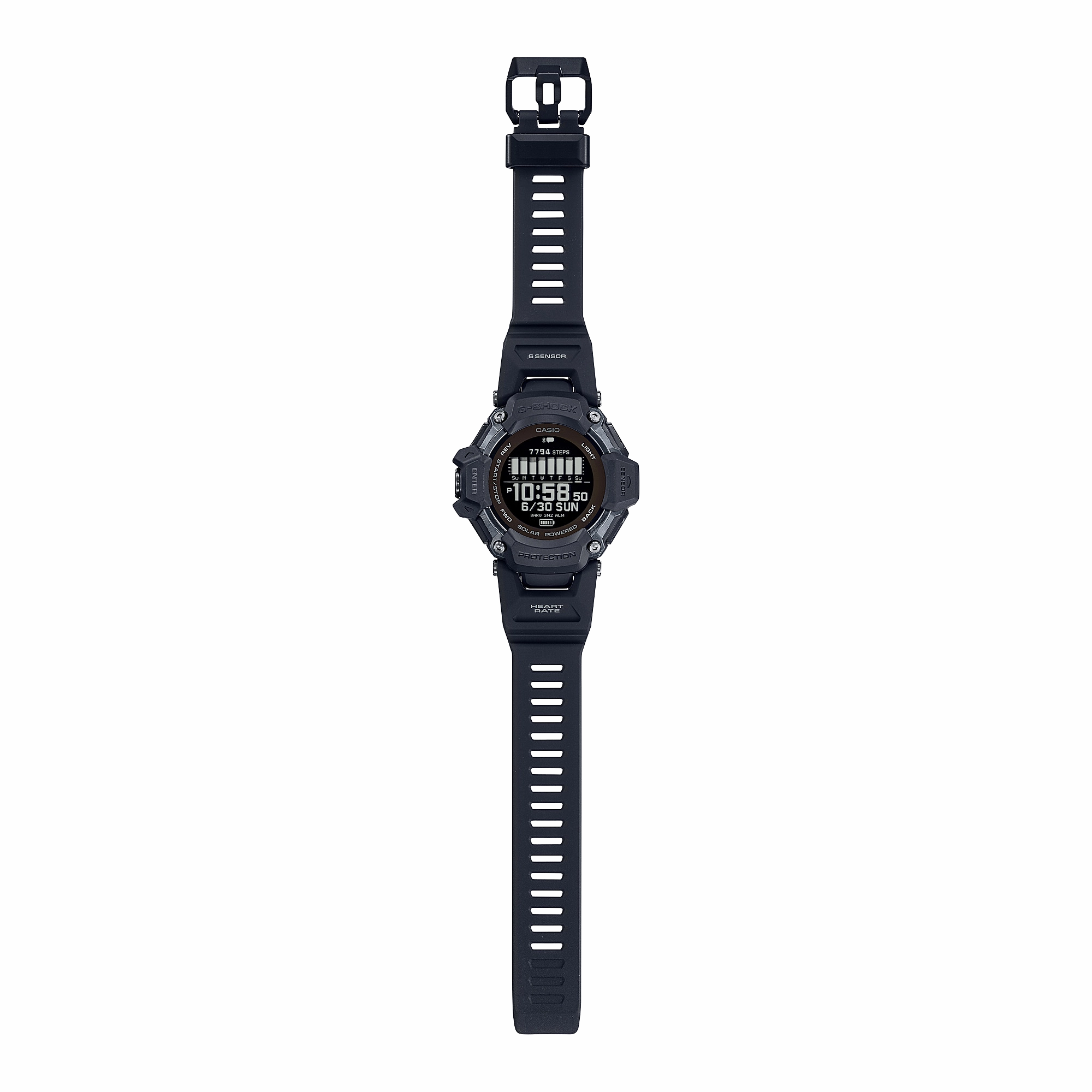 G-Shock Smart Heart Rate Black Resin Strap Watch GBDH2000-1B